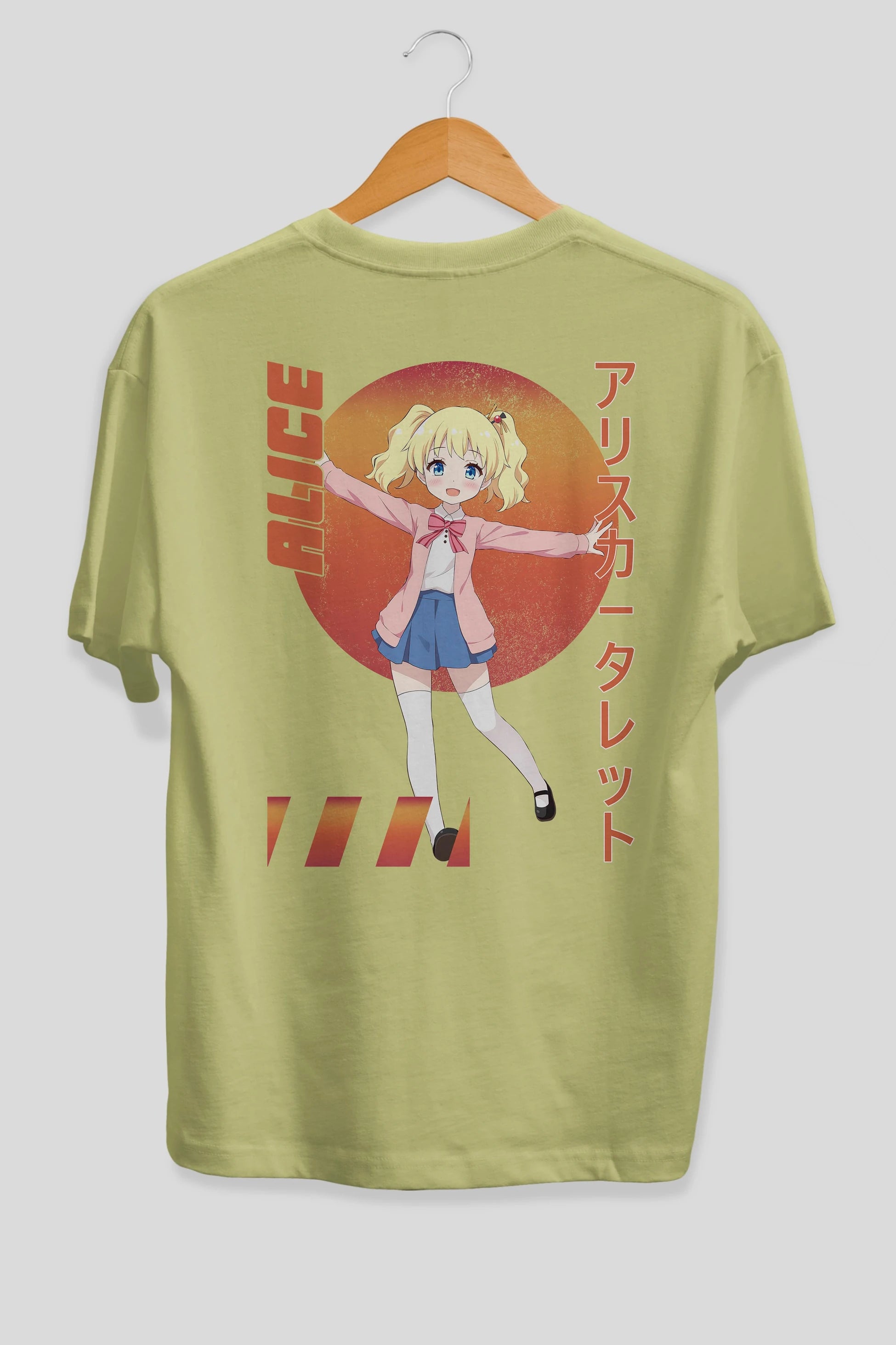 Alice Cartelet 15 Anime Arka Baskılı Oversize t-shirt Erkek Kadın Unisex