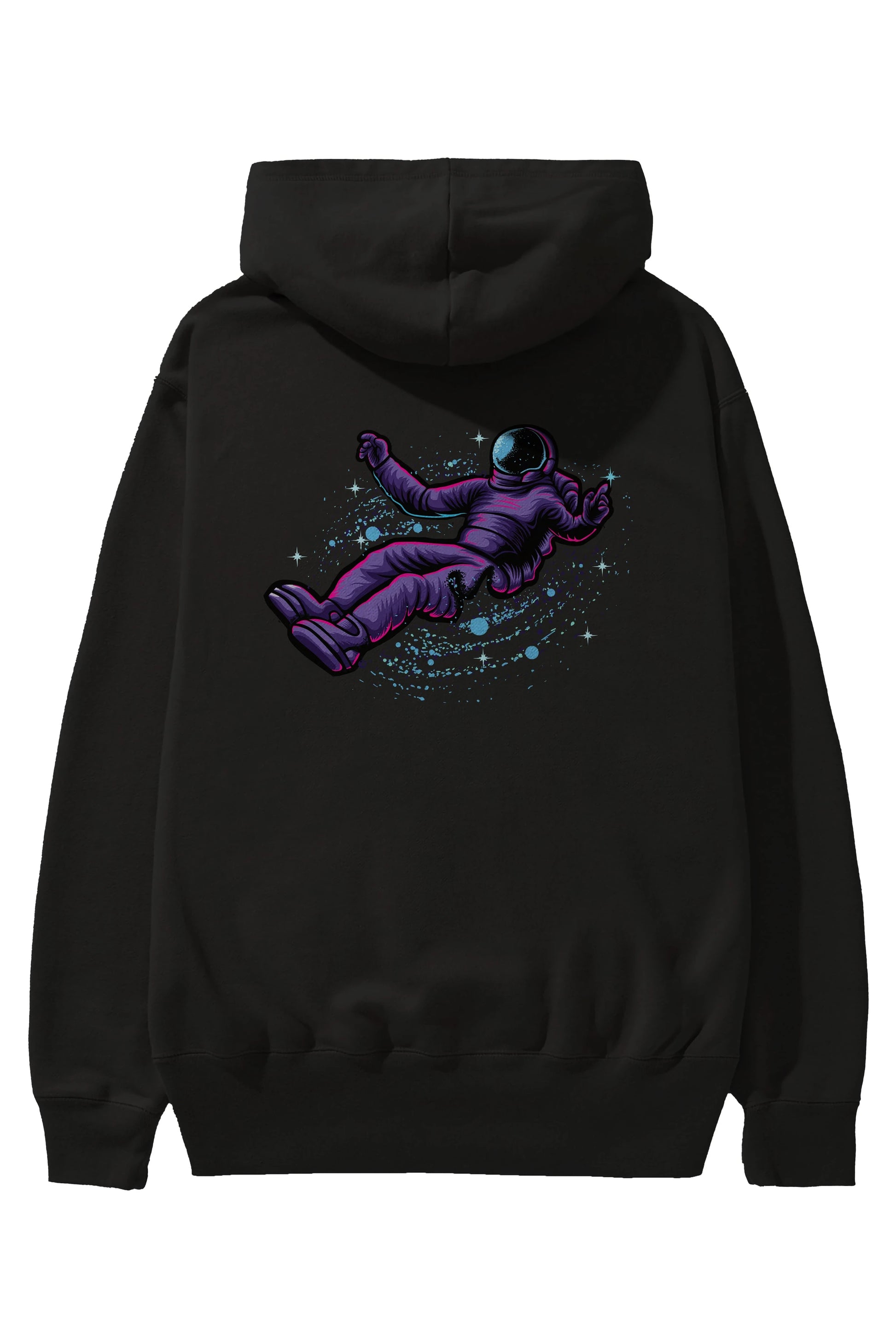 Having fun in outer space Arka Baskılı Hoodie Oversize Kapüşonlu Sweatshirt Erkek Kadın Unisex