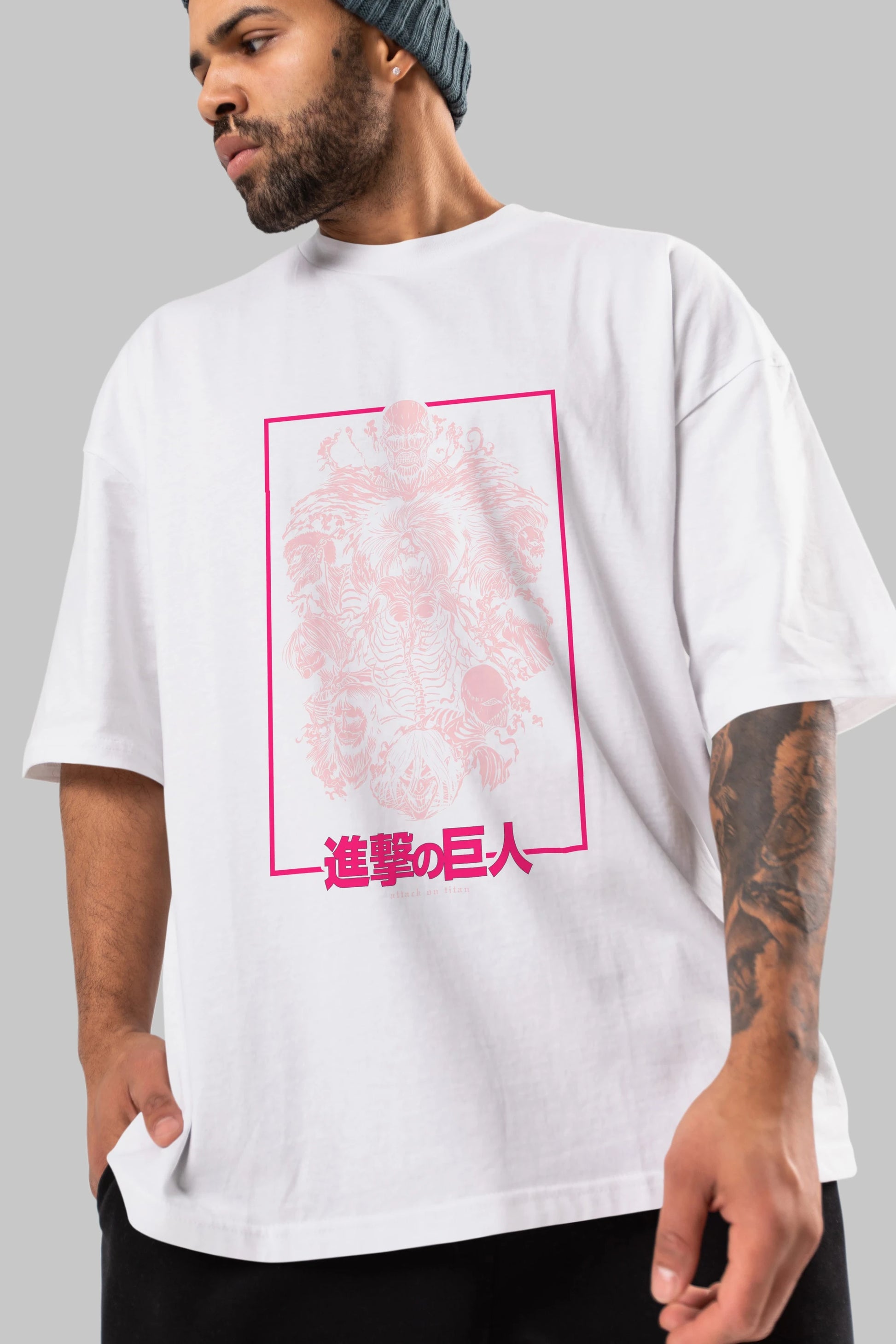 ATTACK ON TITANS Anime Ön Baskılı Oversize t-shirt %100 pamuk Erkek Kadın Unisex