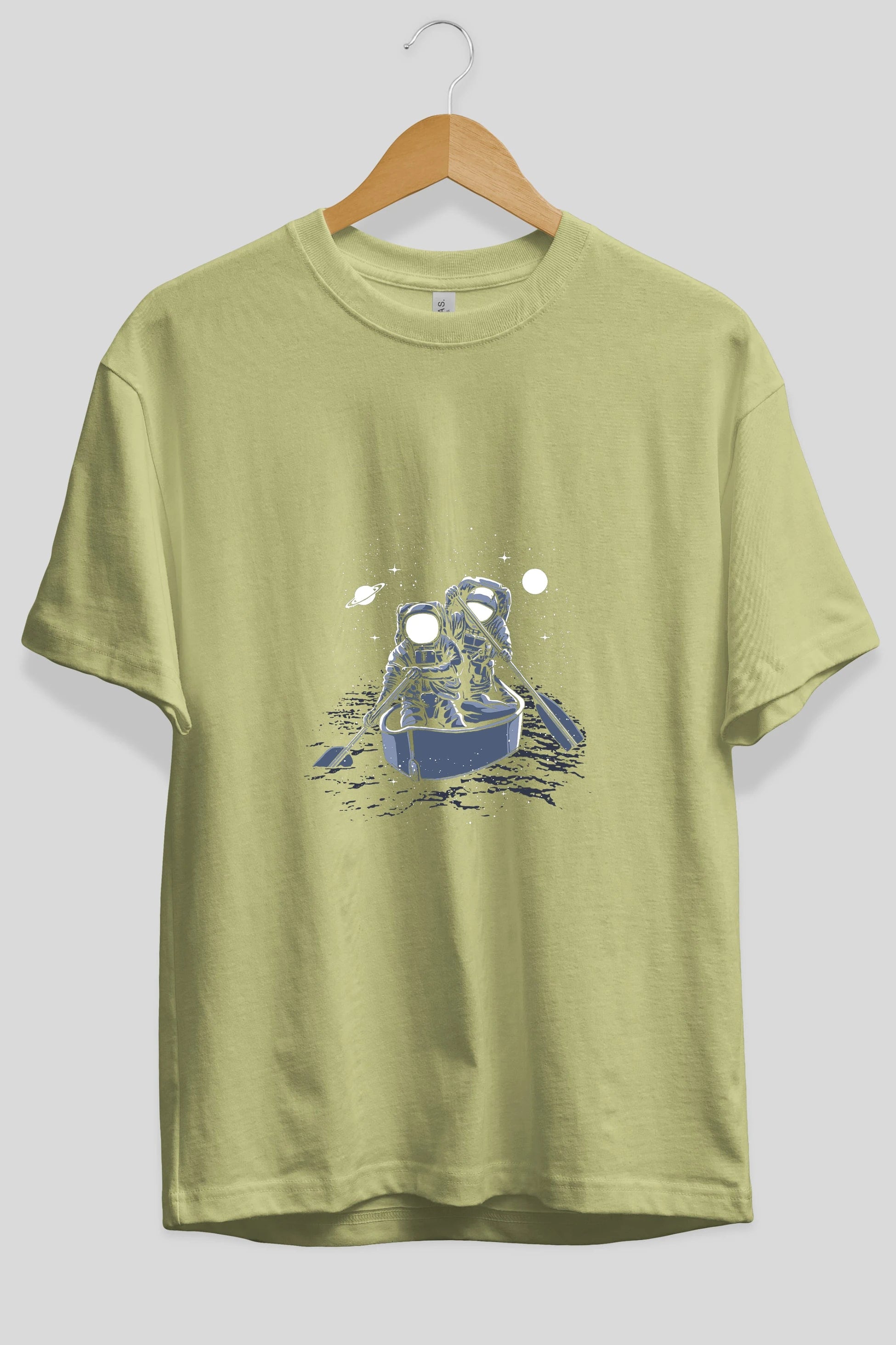 Across The Galaxy Ön Baskılı Oversize t-shirt Erkek Kadın Unisex %100 Pamuk tişort