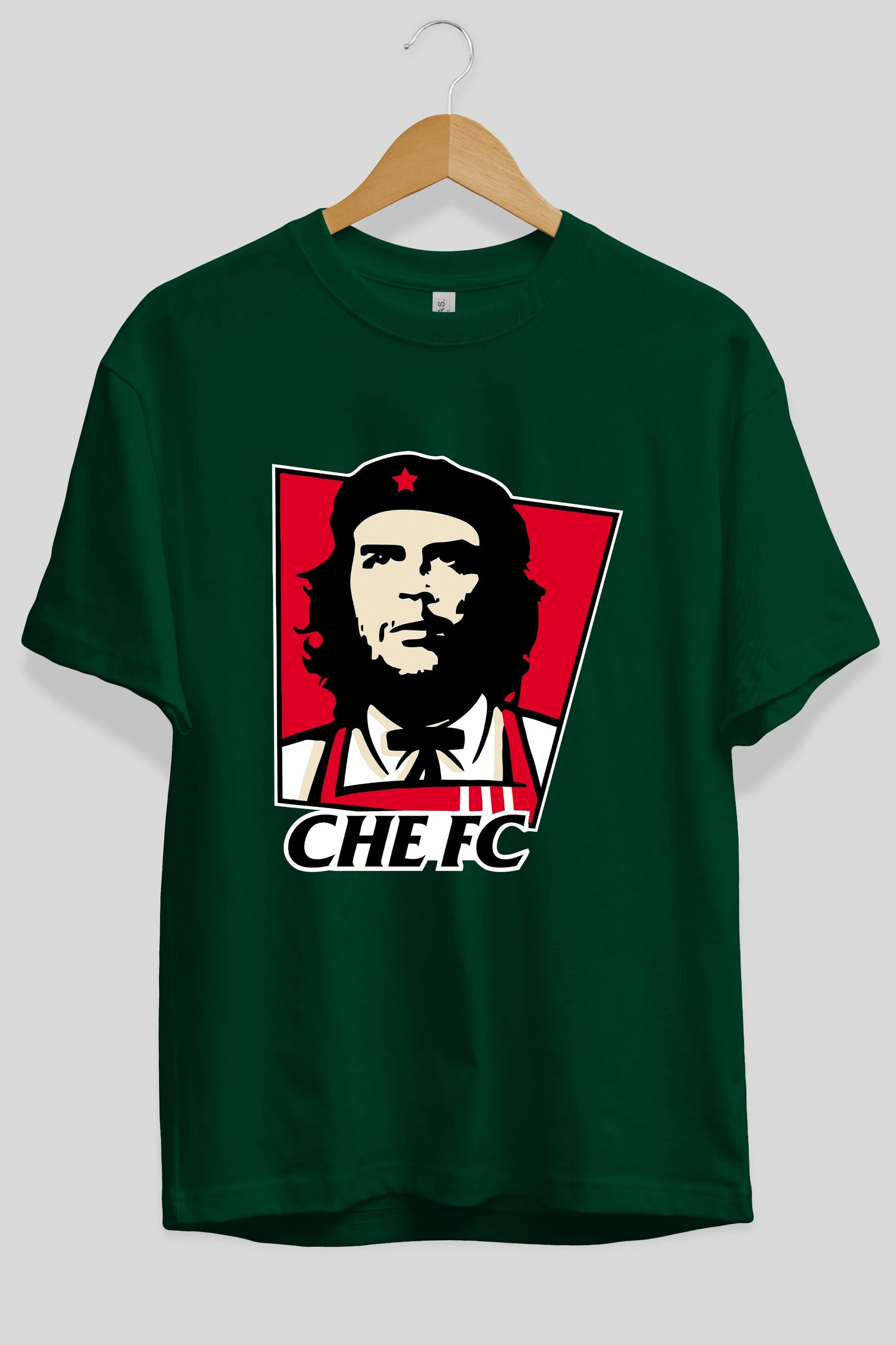 Che FC Ön Baskılı Oversize t-shirt Erkek Kadın Unisex %100 Pamuk Bisiklet Yaka tişort