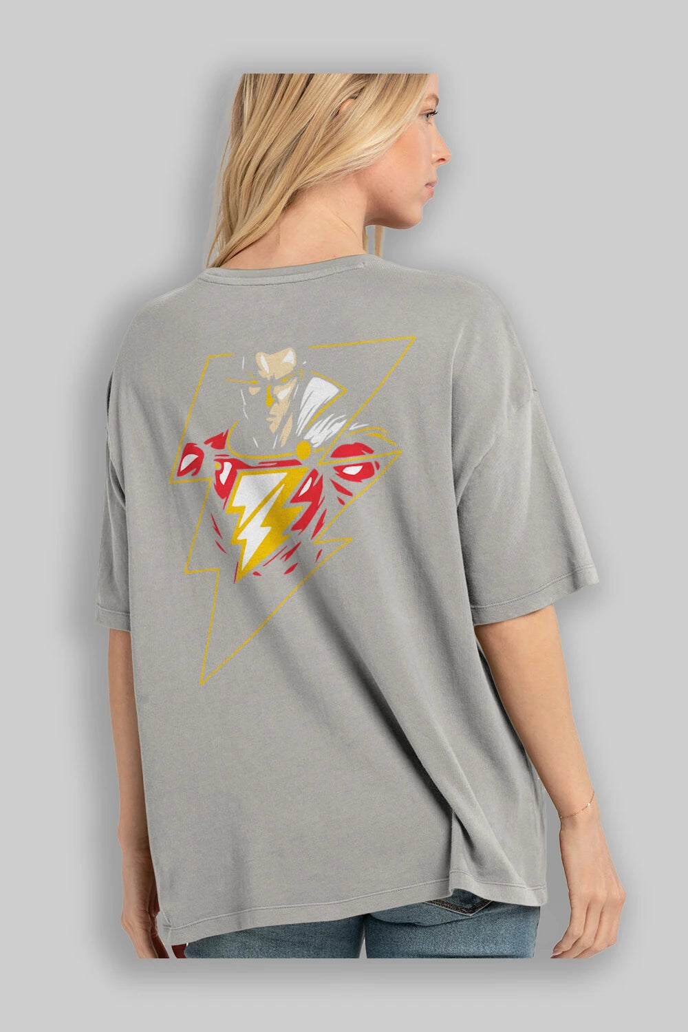 Flash Avengers (3) Arka Baskılı Oversize t-shirt Erkek Kadın Unisex %100 Pamuk Bisiklet Yaka tişort