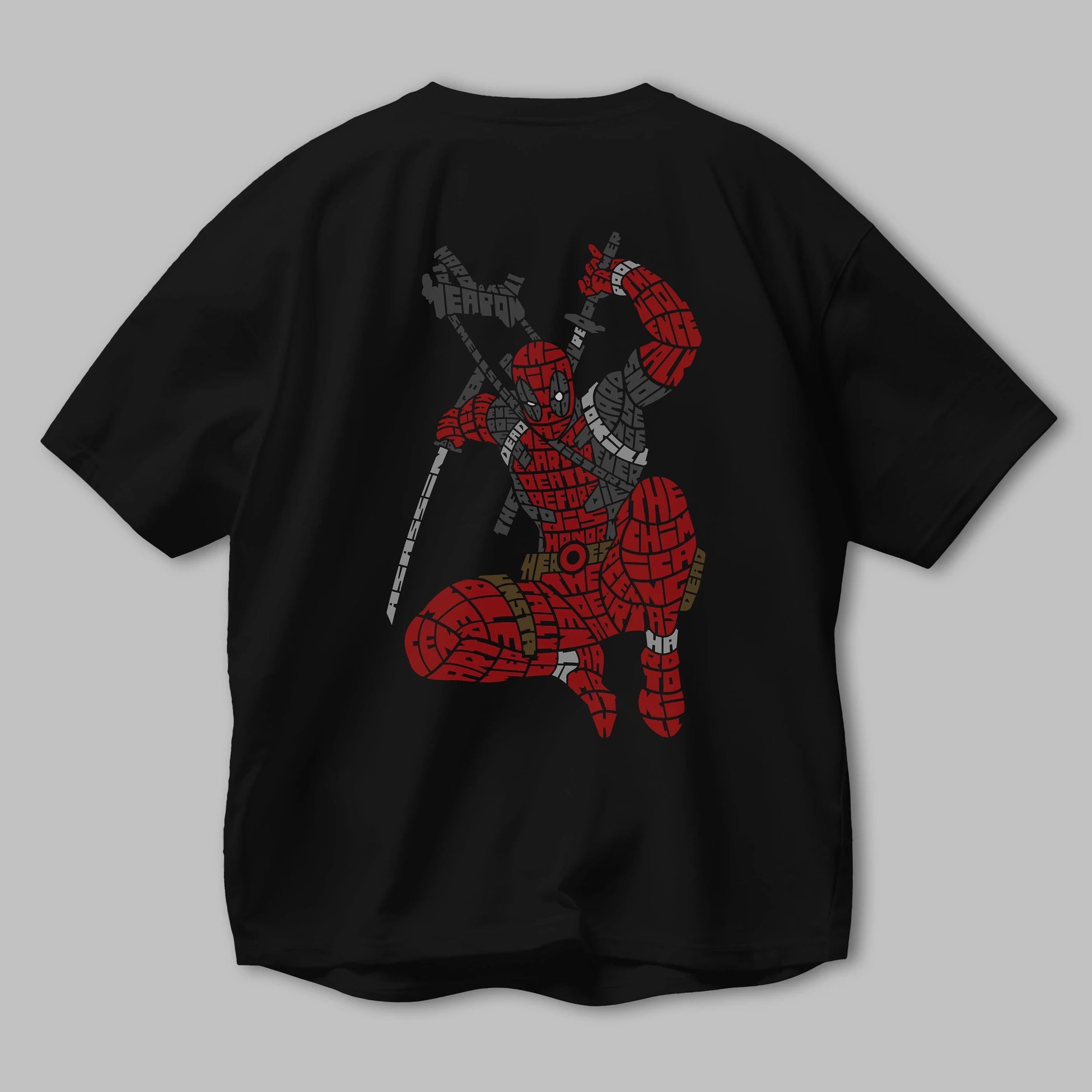 Chimichanga Arka Baskılı Oversize t-shirt %100 pamuk Erkek Kadın Unisex