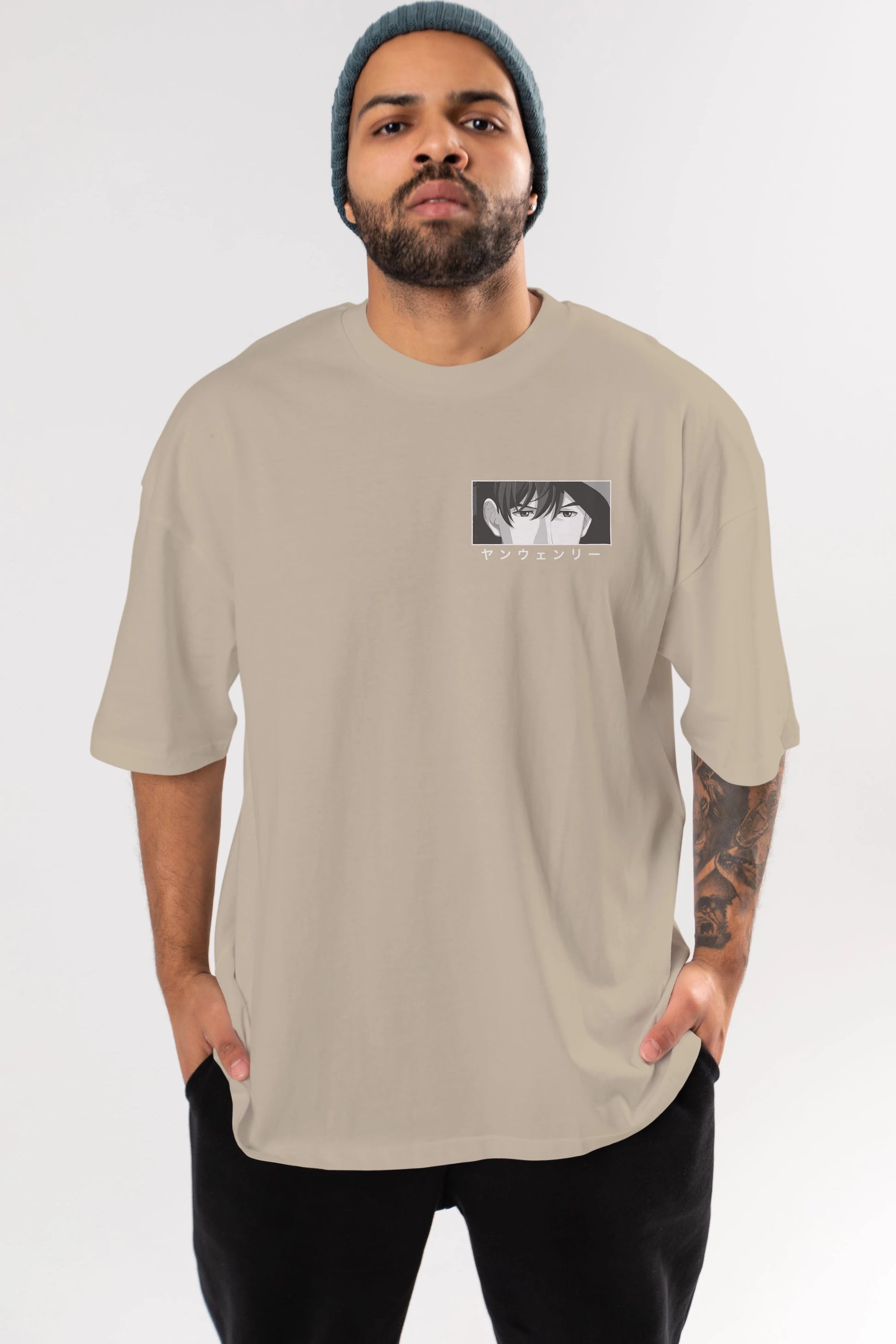 Wen-li Yang 1 Ön Sol Baskılı Oversize t-shirt Erkek Kadın Unisex %100 Pamuk Bisiklet Yaka tişort
