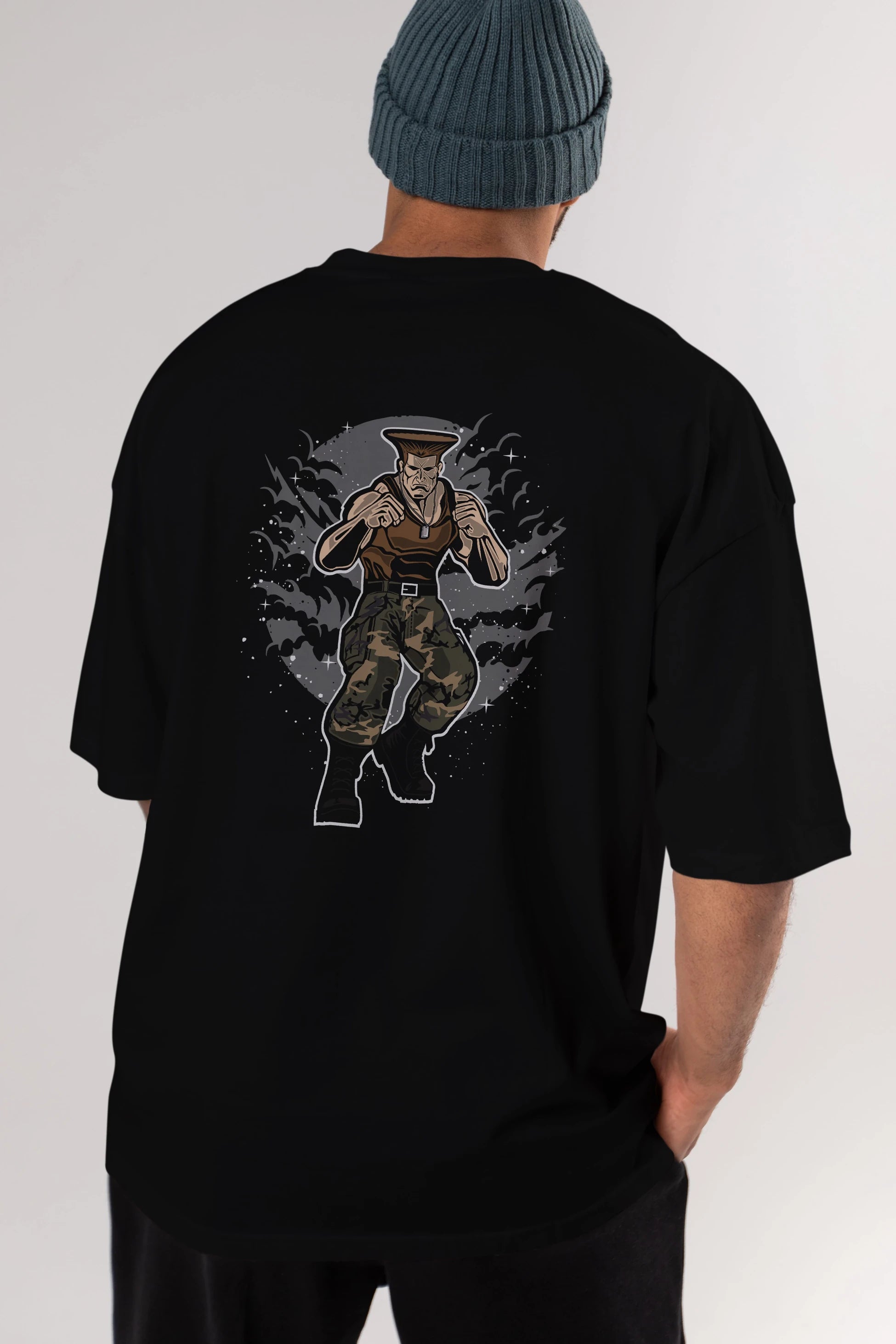 Guile Arka Baskılı Oversize t-shirt Erkek Kadın Unisex %100 Pamuk