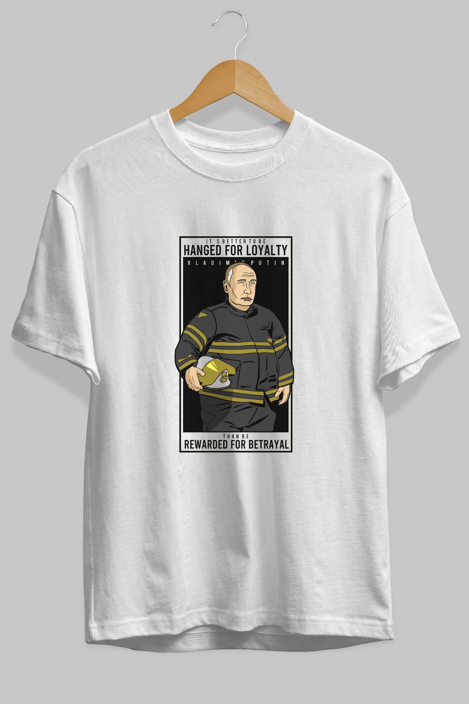 Putin Fireman Ön Baskılı Oversize t-shirt Erkek Kadın Unisex %100 Pamuk tişort