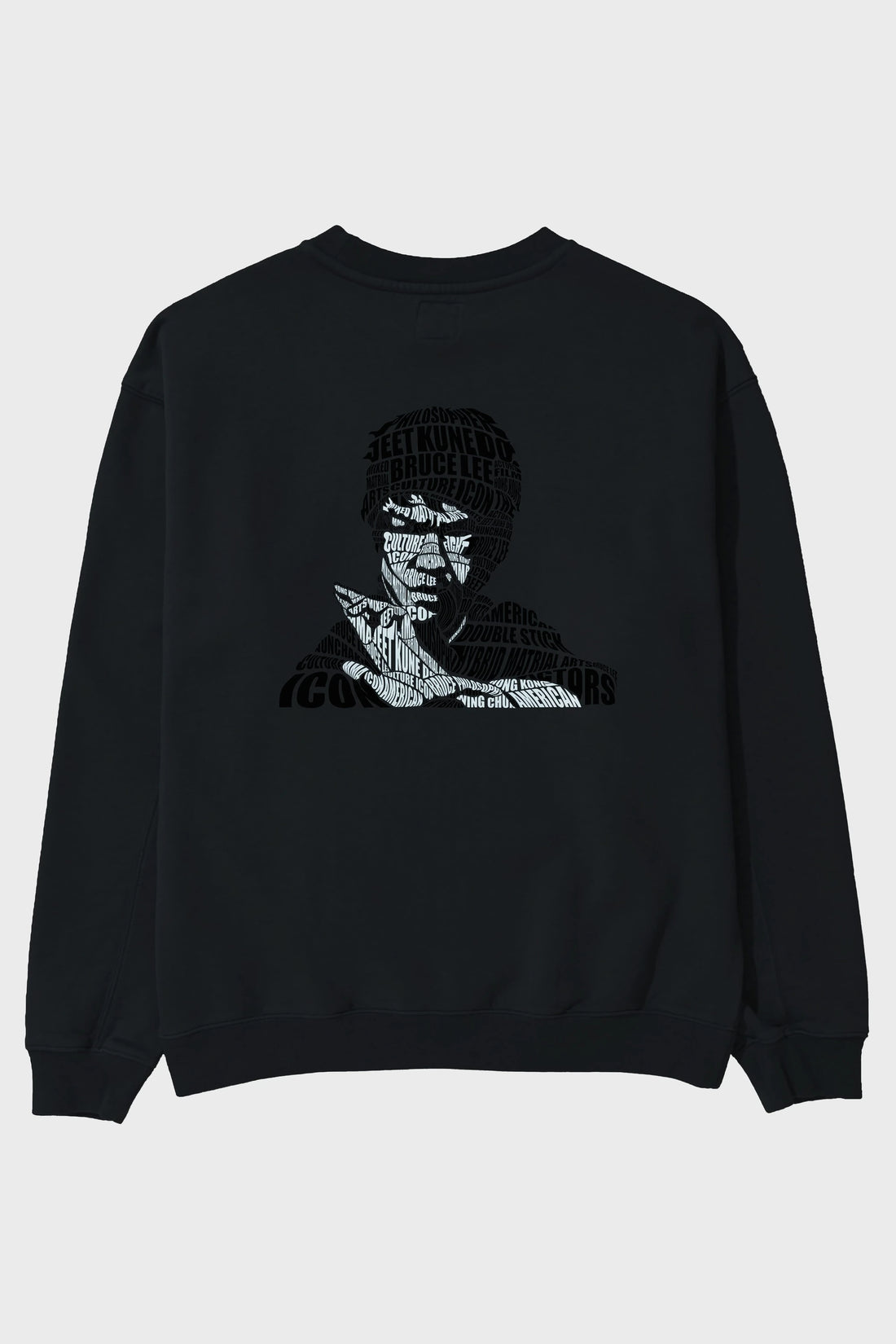 Bruce Lee Calligram Arka Baskılı Oversize Sweatshirt Erkek Kadın Unisex