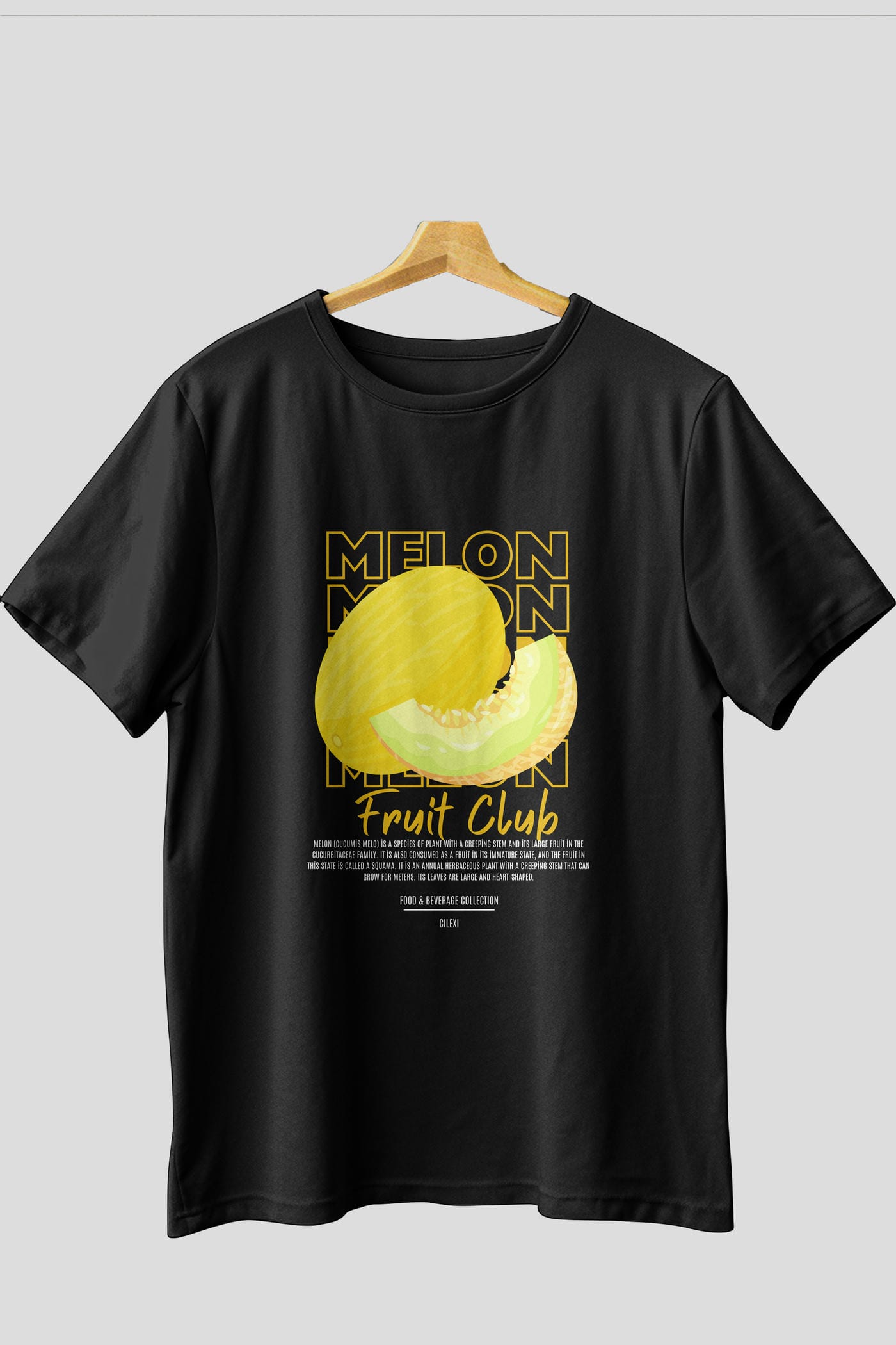 Melon Ön Baskılı Oversize t-shirt Erkek Kadın Pamuk Bisiklet Yaka tişort