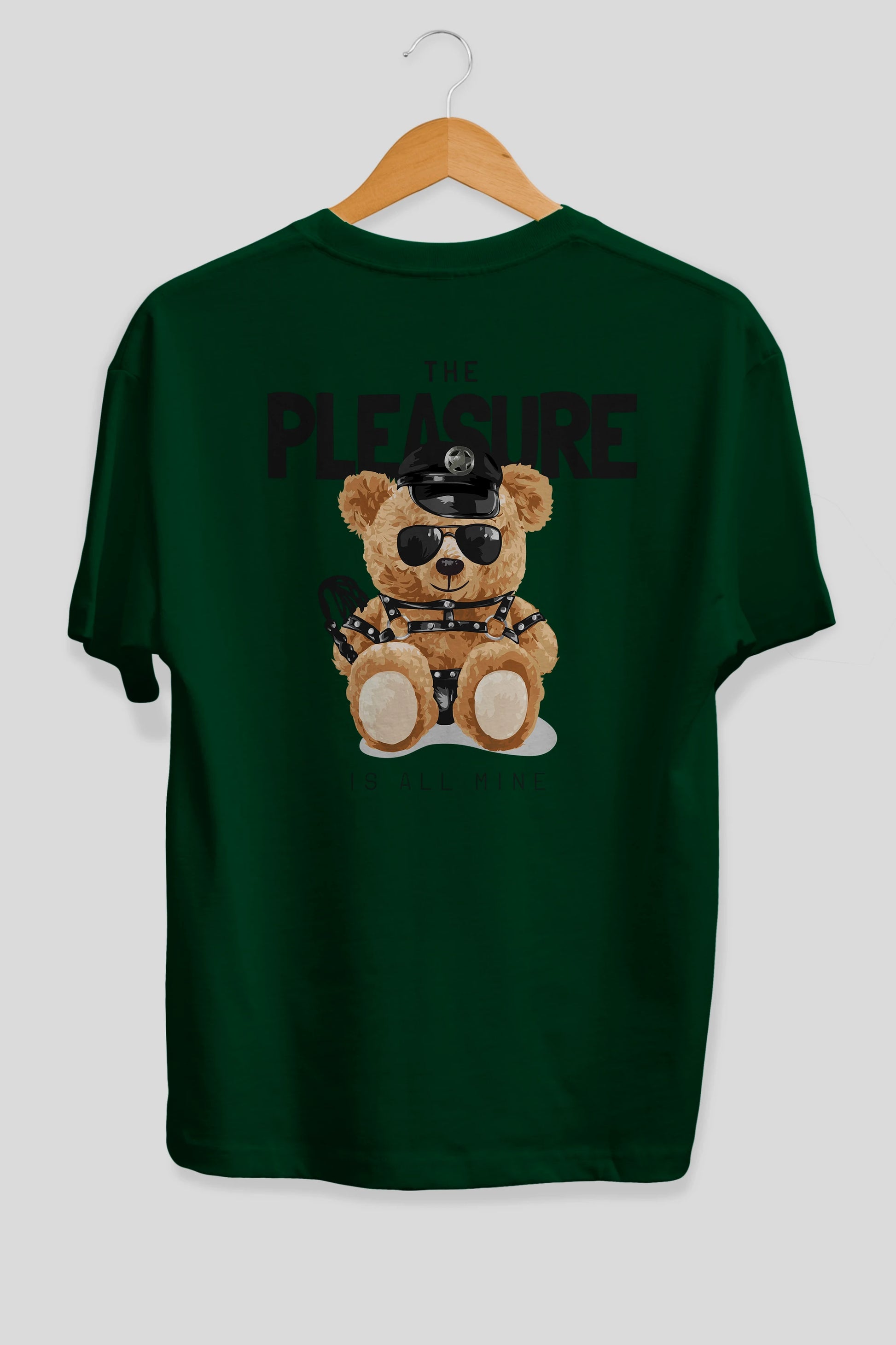 Teddy Bear The Pleasure Arka Baskılı Oversize t-shirt Erkek Kadın Unisex %100 Pamuk