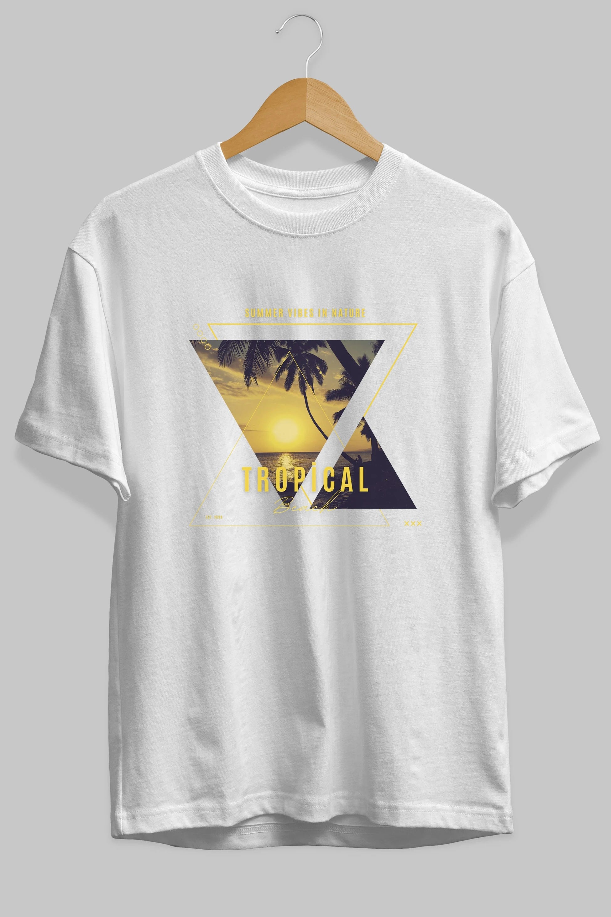 Summer Vibes Yazılı Ön Baskılı Oversize t-shirt Erkek Kadın Unisex