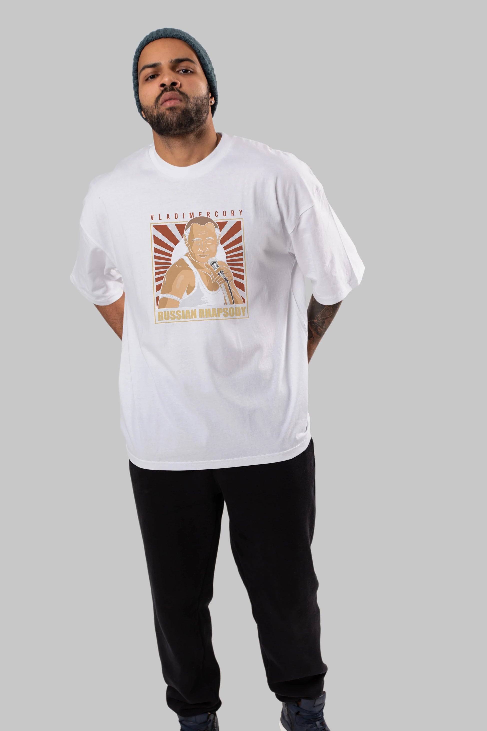 Freddy Puttin Ön Baskılı Oversize t-shirt Erkek Kadın Unisex %100 Pamuk tişort