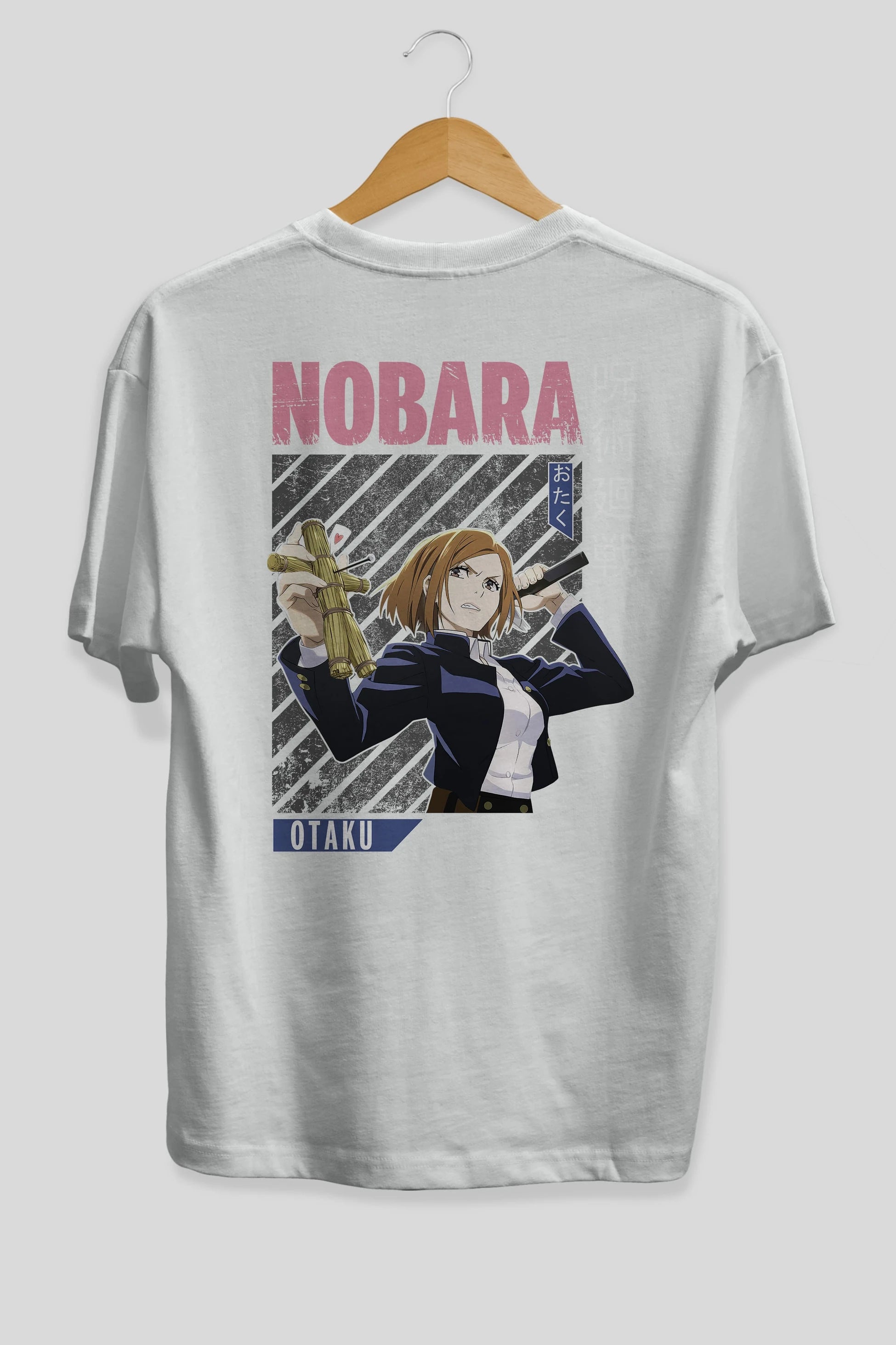Nobara Kugisaki 6 Anime Arka Baskılı Oversize t-shirt Erkek Kadın Unisex