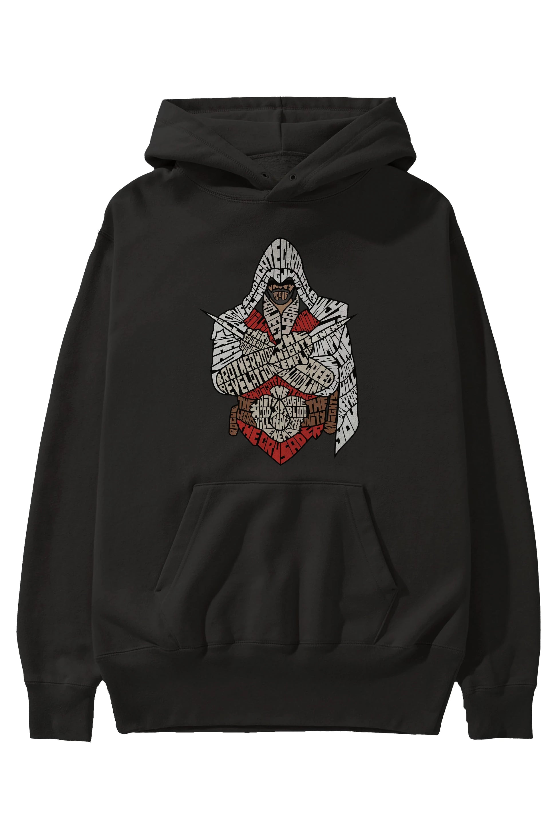 Assassins Ön Baskılı Hoodie Oversize Kapüşonlu Sweatshirt Erkek Kadın Unisex