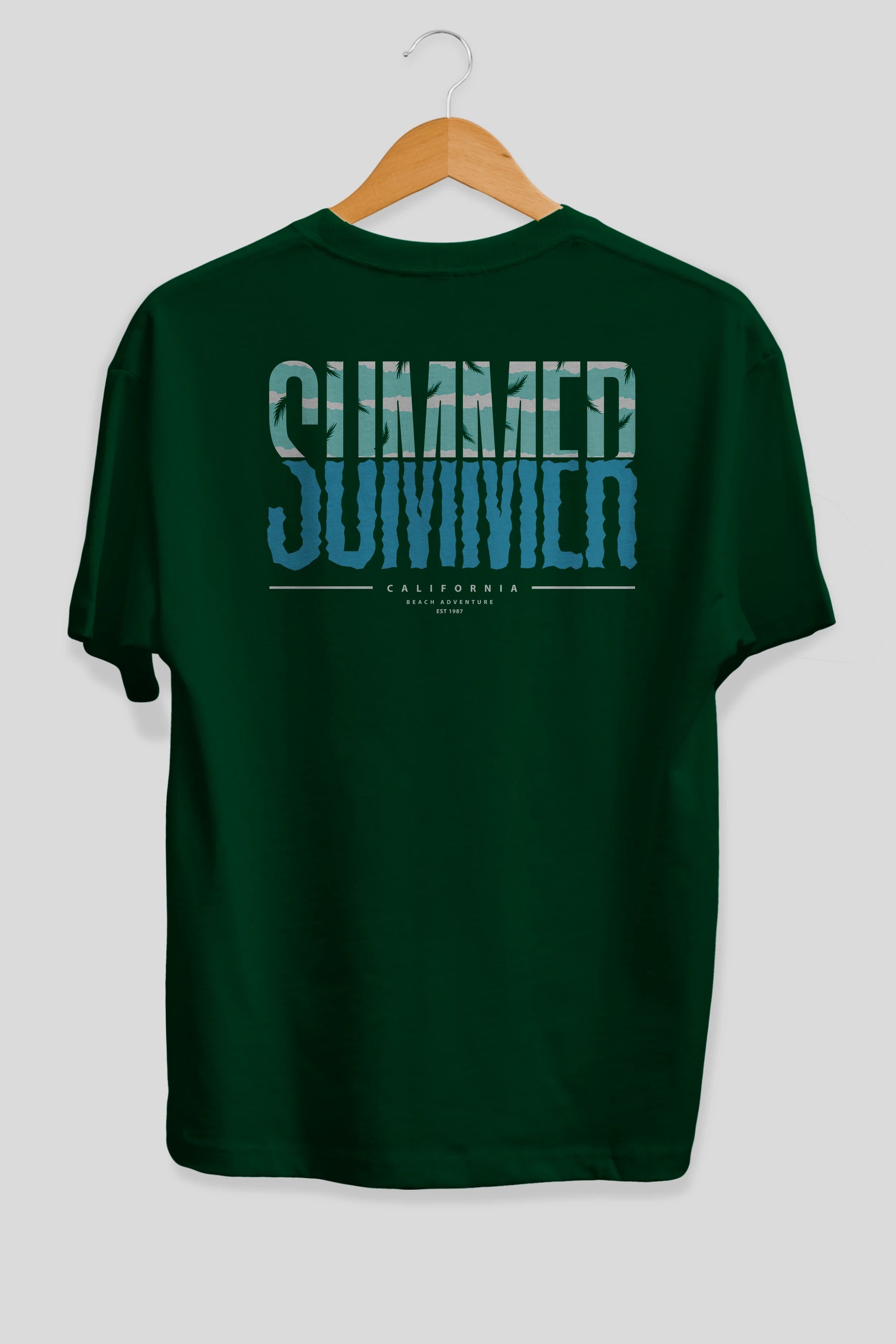 Summer California Arka Baskılı Oversize t-shirt Erkek Kadın Unisex