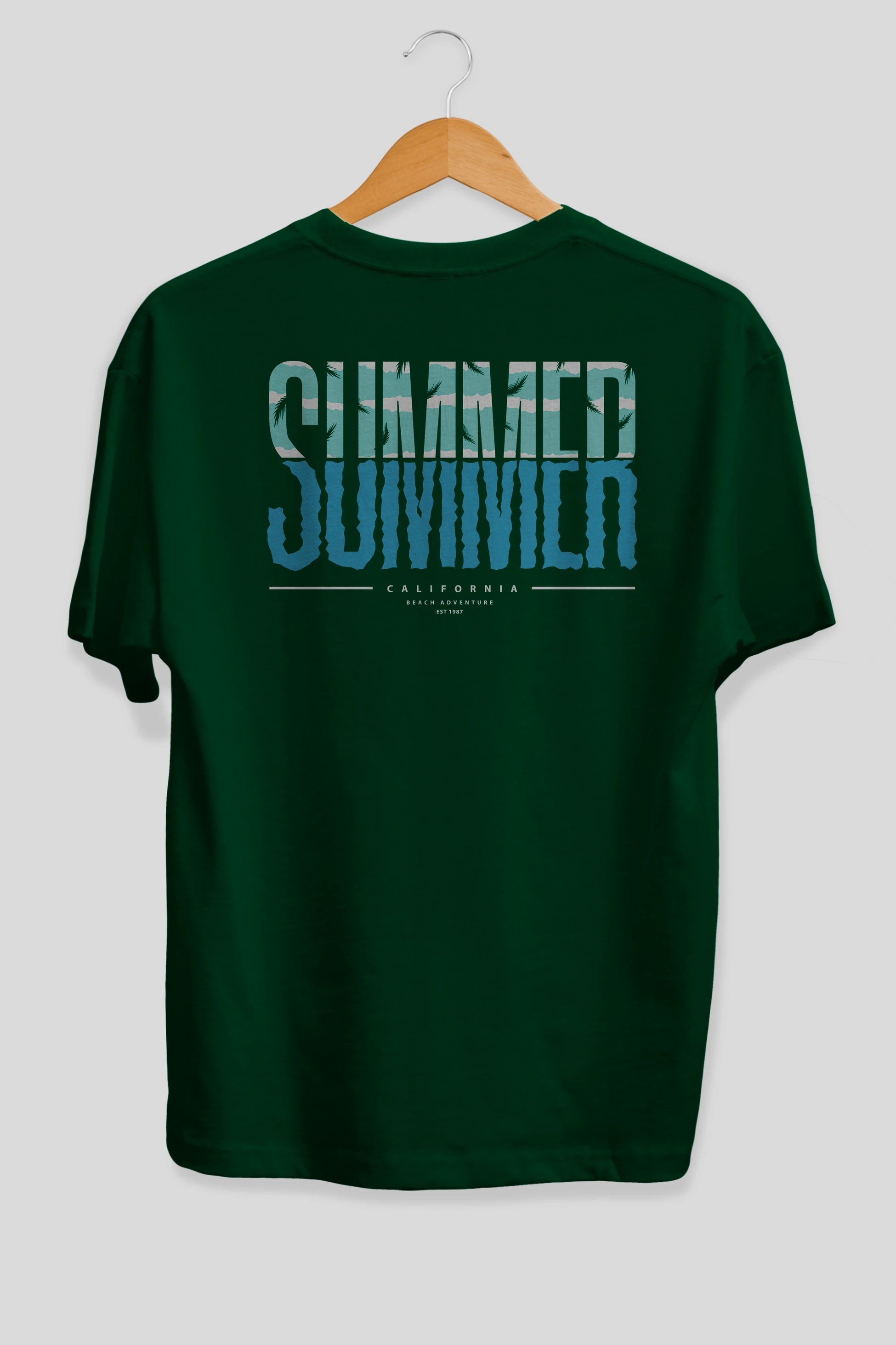 Summer California Arka Baskılı Oversize t-shirt Erkek Kadın Unisex