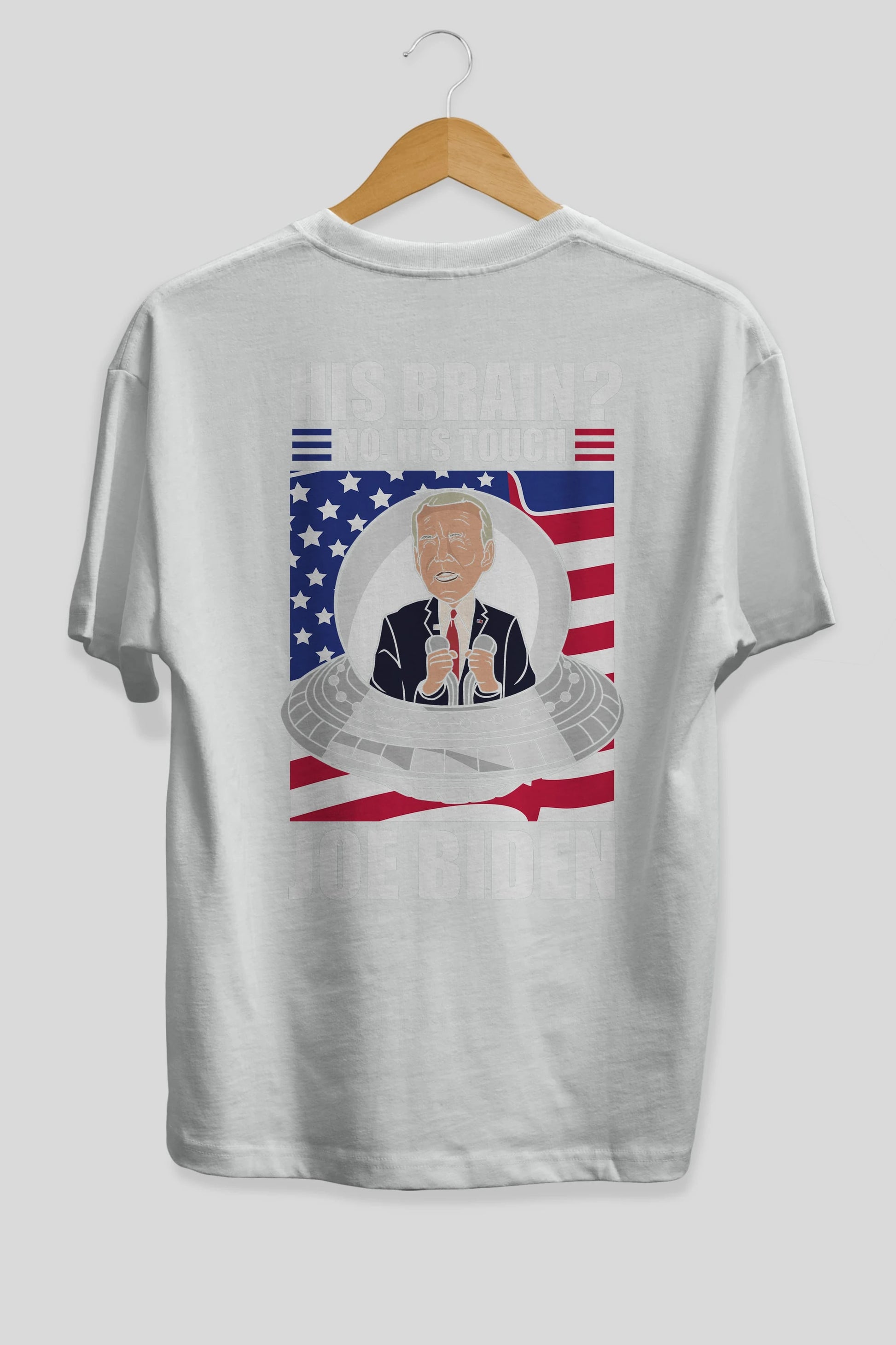 Alien Biden Arka Baskılı Oversize t-shirt Erkek Kadın Unisex %100 Pamuk tişort