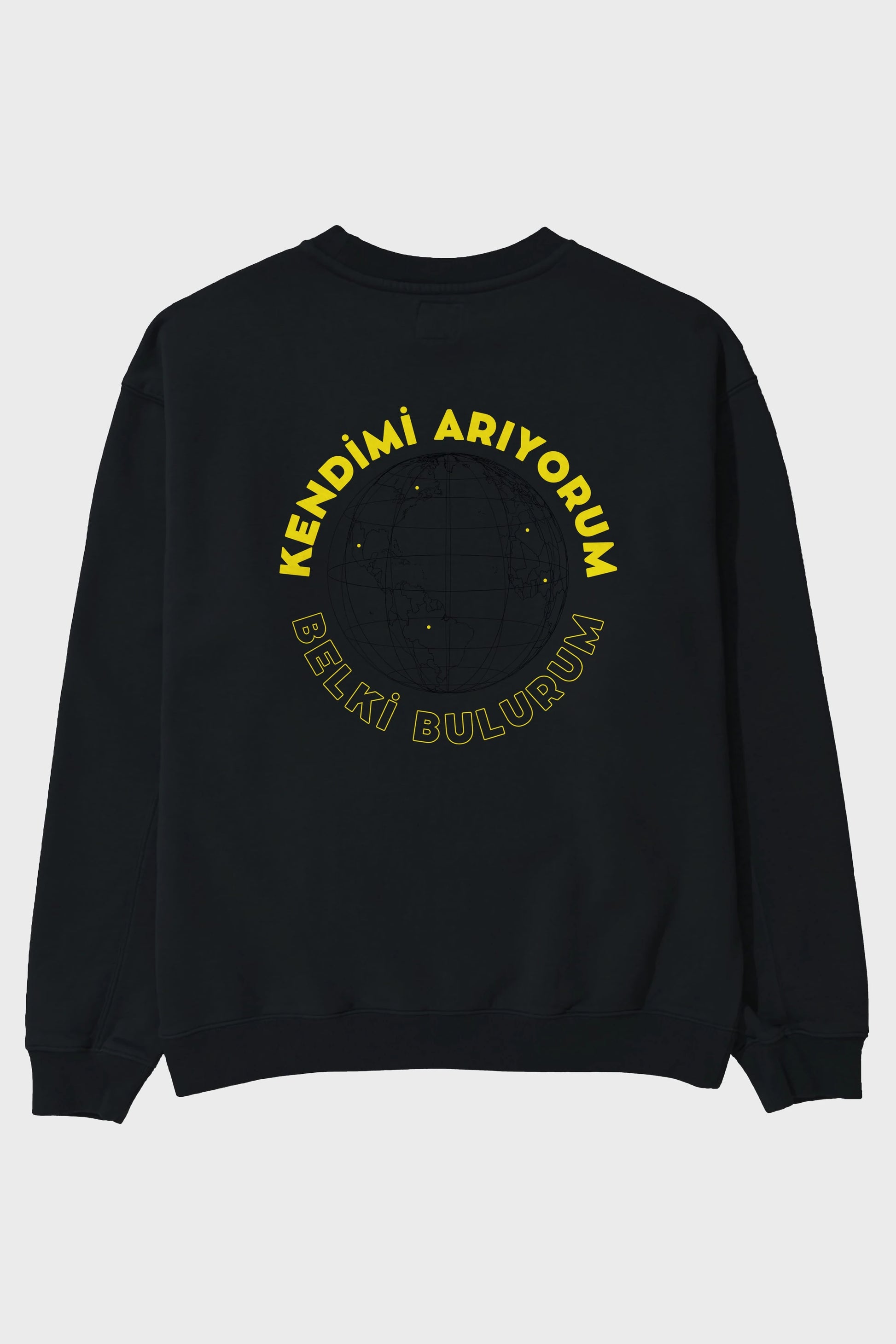 Kendimi Arıyorum Yazılı Arka Baskılı Oversize Sweatshirt Erkek Kadın Unisex