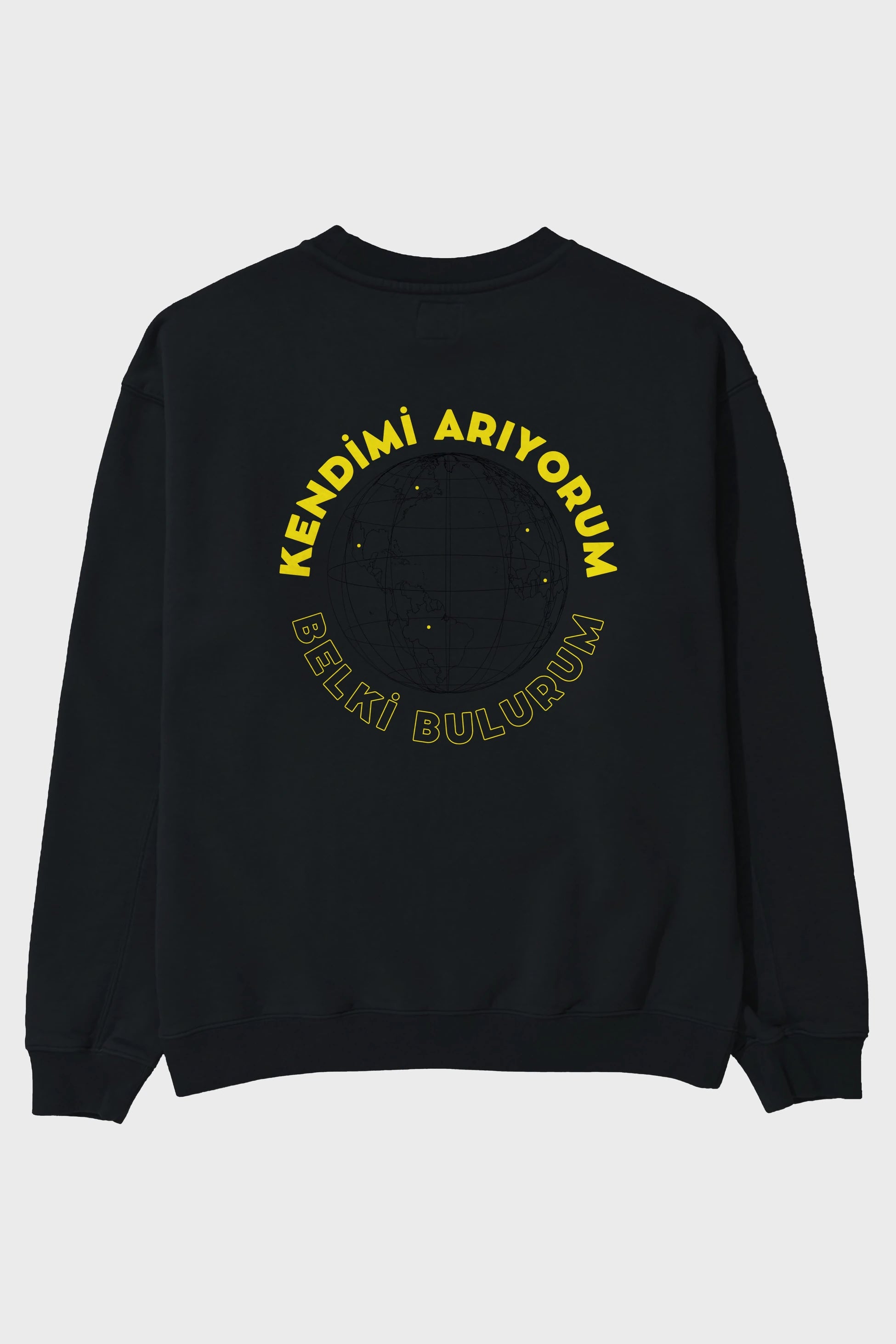 Kendimi Arıyorum Yazılı Arka Baskılı Oversize Sweatshirt Erkek Kadın Unisex