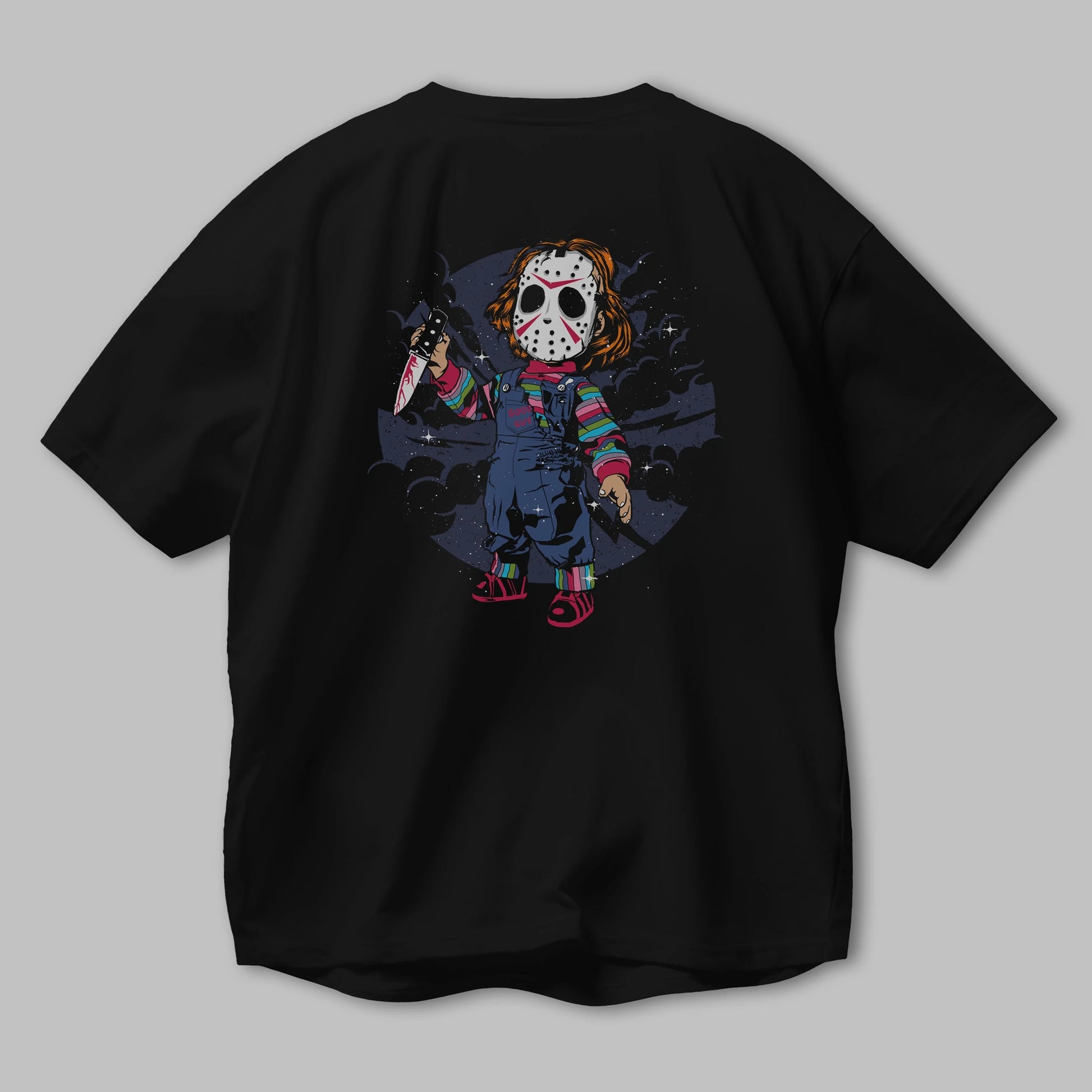 Chucky Arka Baskılı Oversize t-shirt Erkek Kadın Unisex %100 Pamuk
