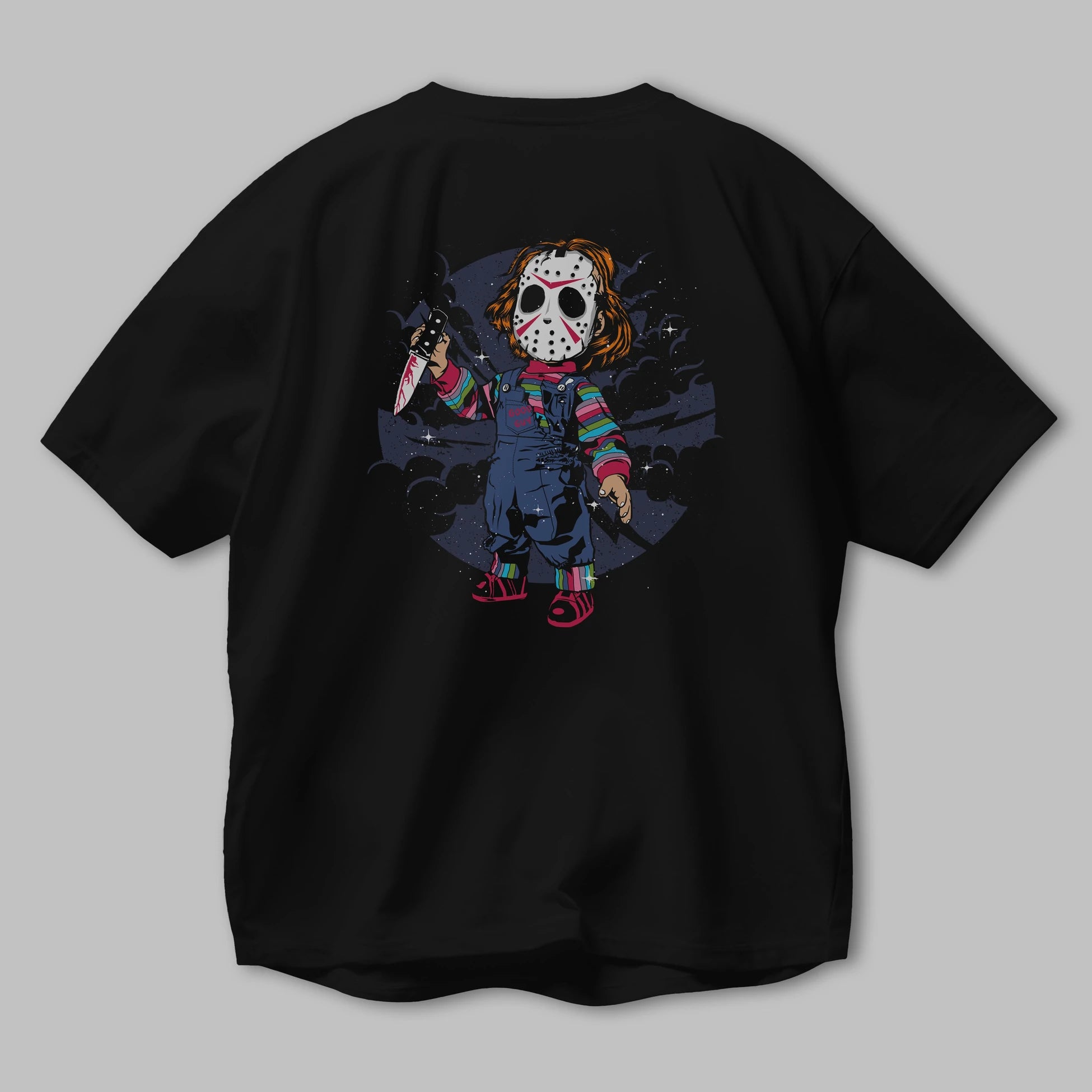 Chucky Arka Baskılı Oversize t-shirt Erkek Kadın Unisex %100 Pamuk