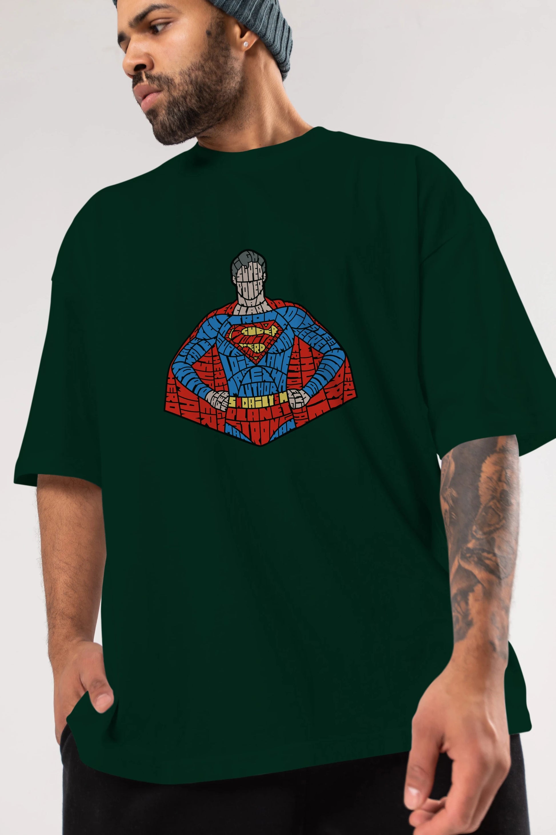 Kryptonian Ön Baskılı Oversize t-shirt %100 pamuk Erkek Kadın Unisex