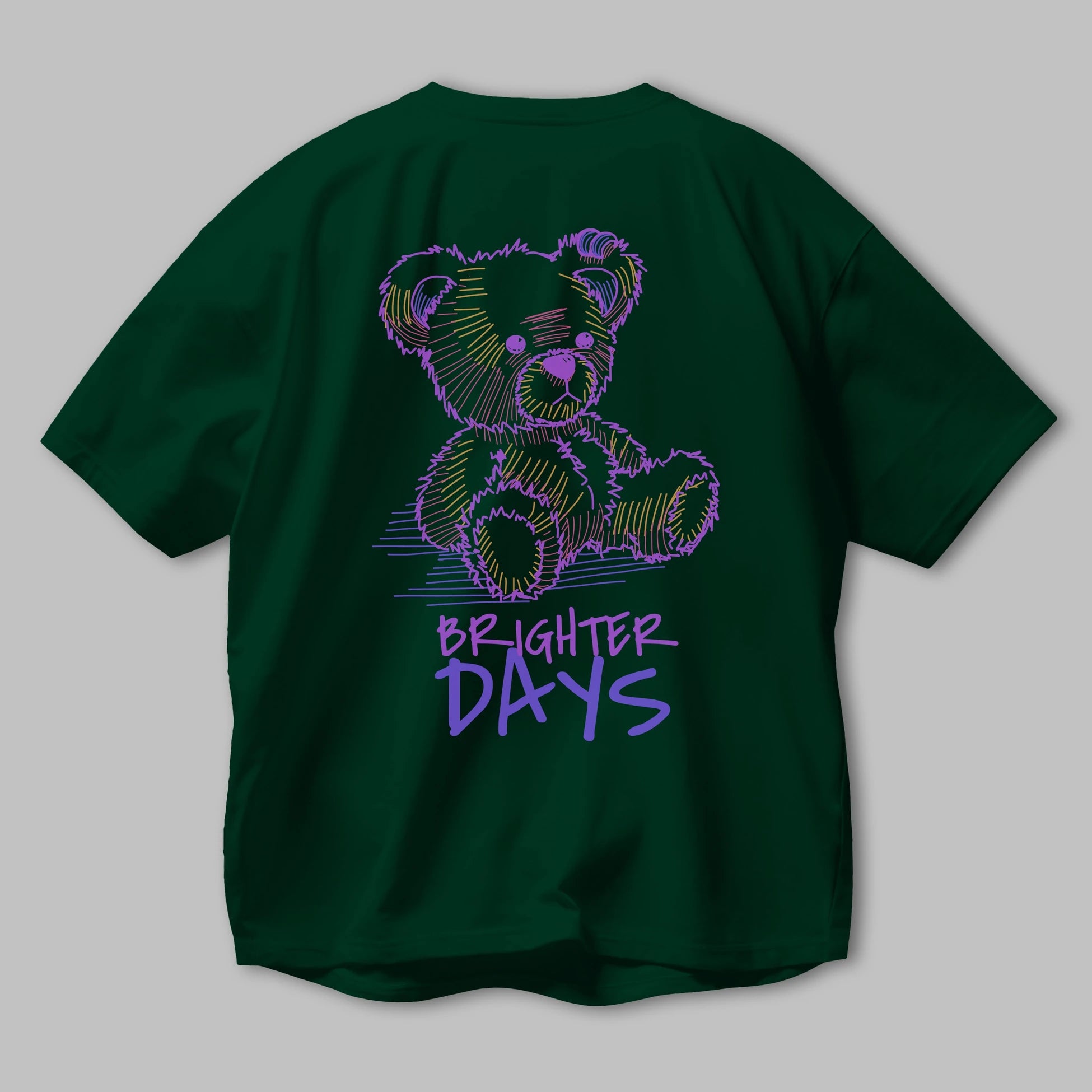 Brighter Days Arka Baskılı Oversize t-shirt Erkek Kadın Unisex