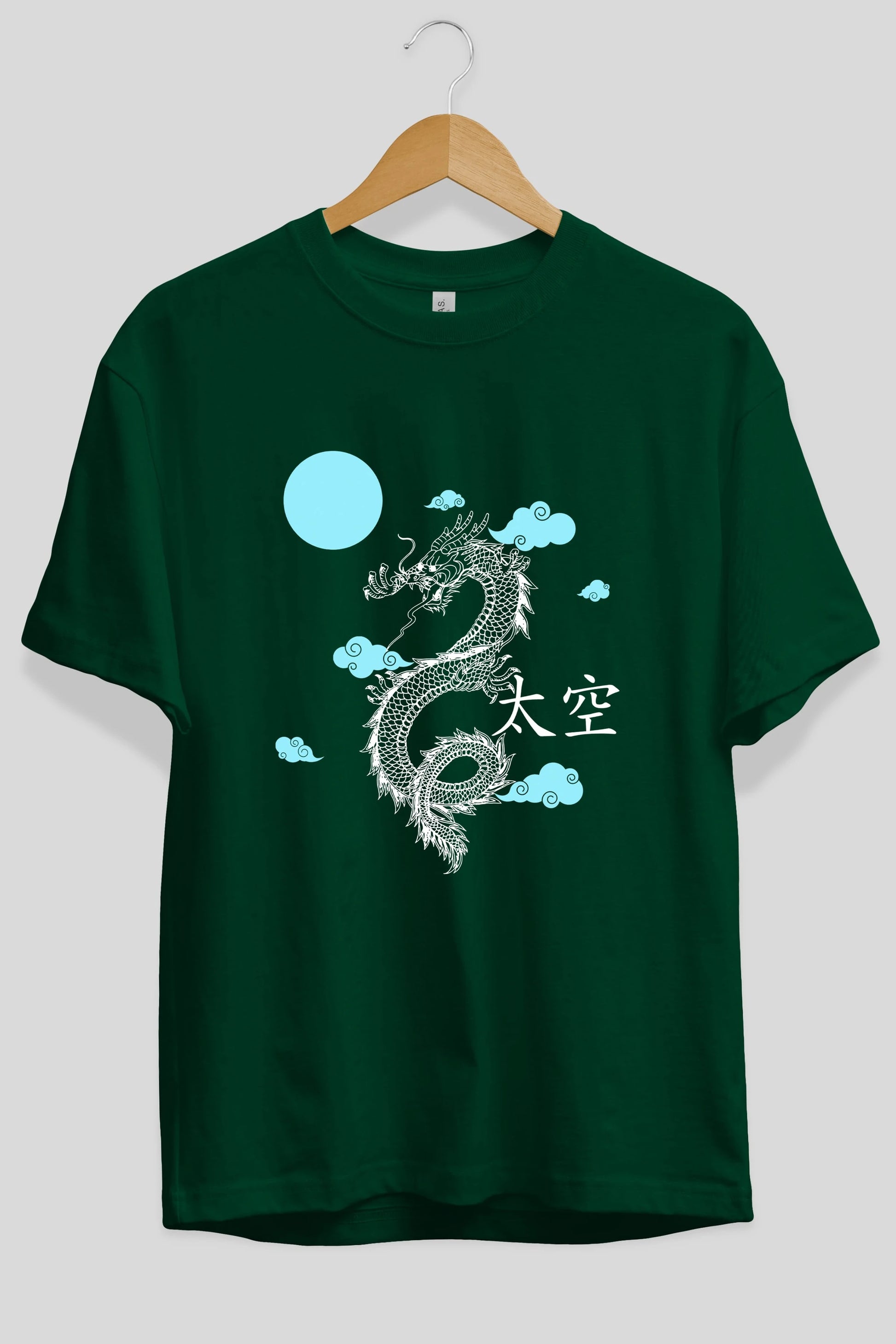 Chinese Dragon Ön Baskılı Oversize t-shirt Erkek Kadın Unisex