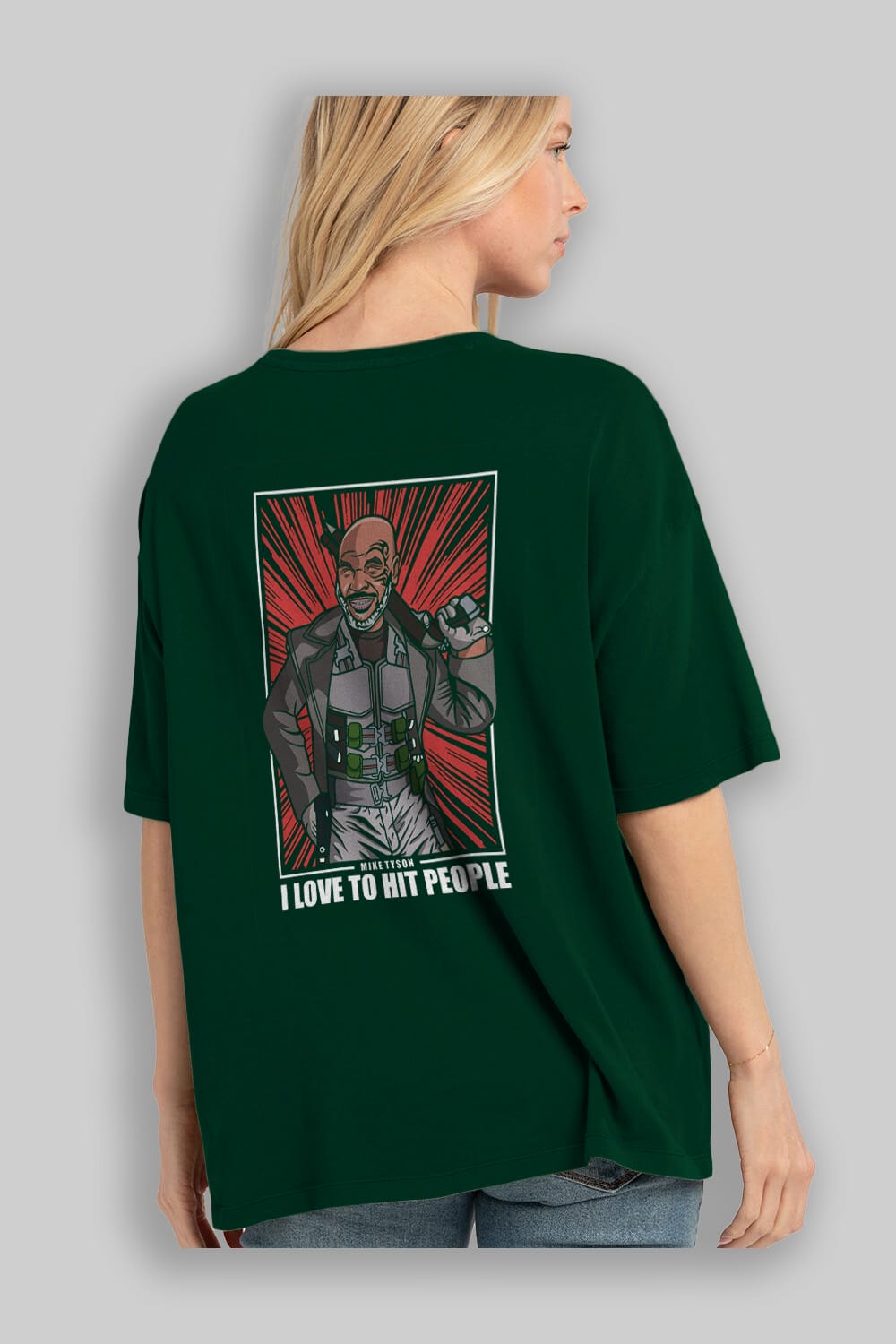 Blade Tyson Arka Baskılı Oversize t-shirt Erkek Kadın Unisex %100 Pamuk tişort