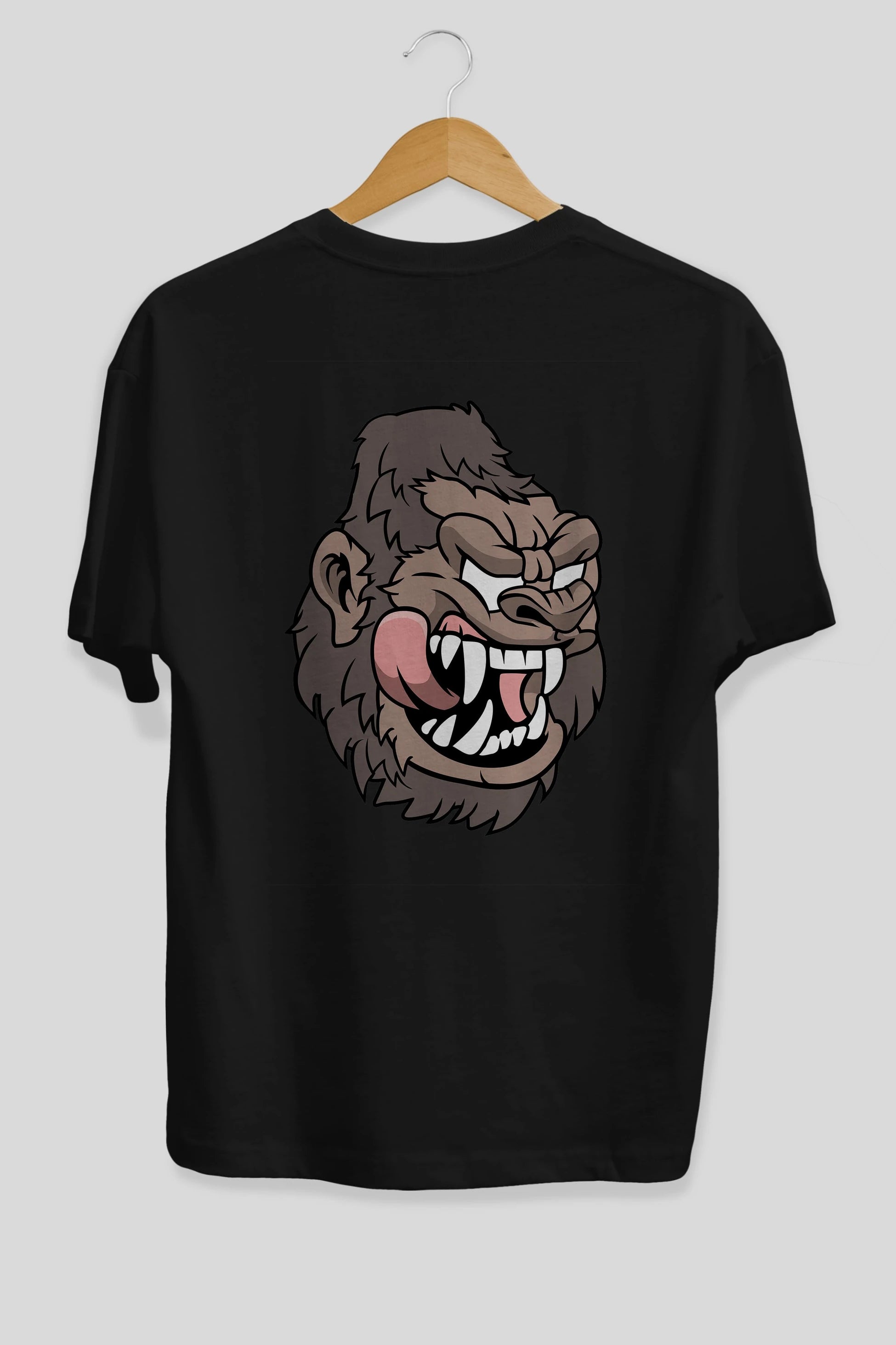 Big Gorilla Arka Baskılı Oversize t-shirt Erkek Kadın Unisex %100 Pamuk tişort