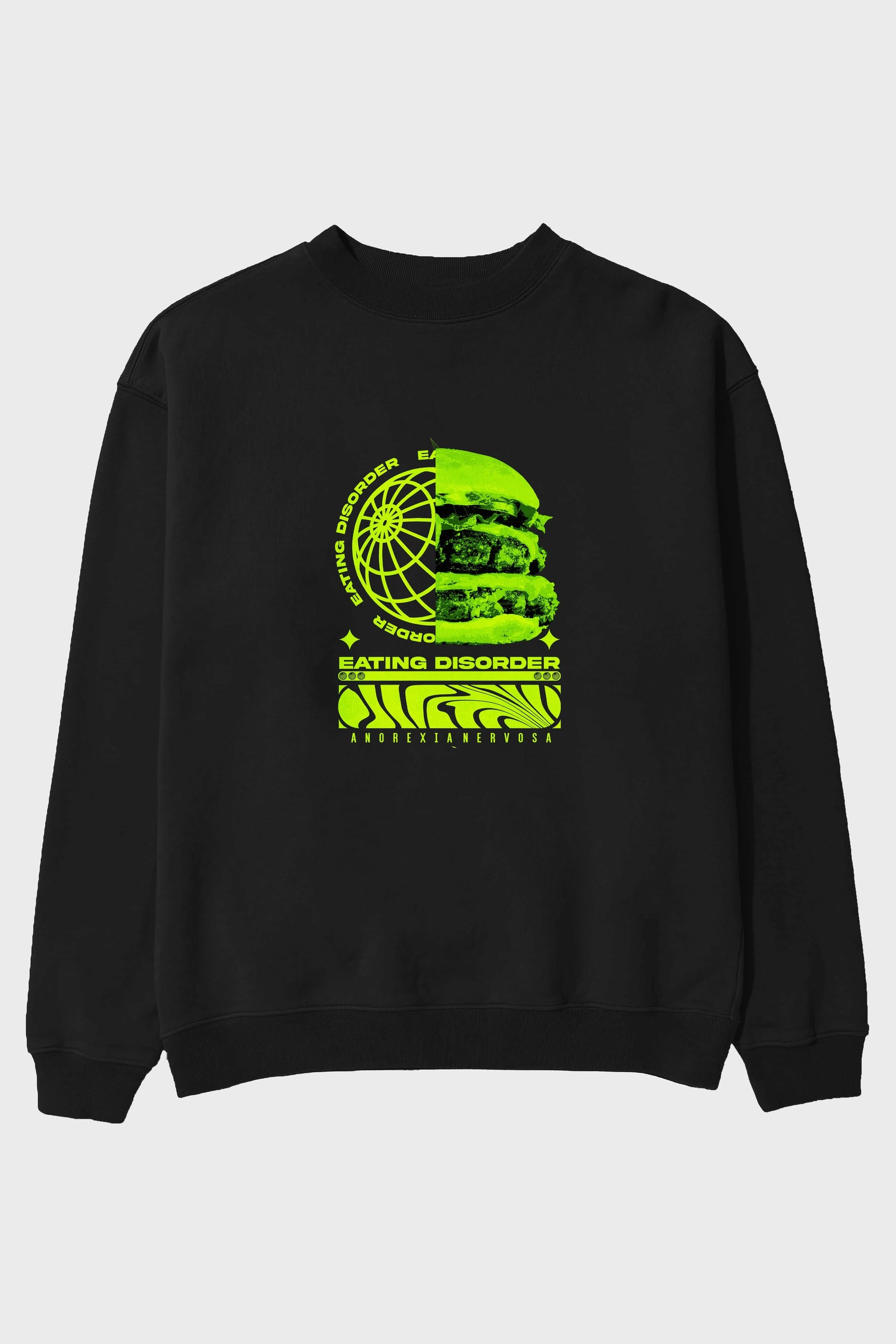 Eating Disorder Ön Baskılı Oversize Sweatshirt Erkek Kadın Unisex
