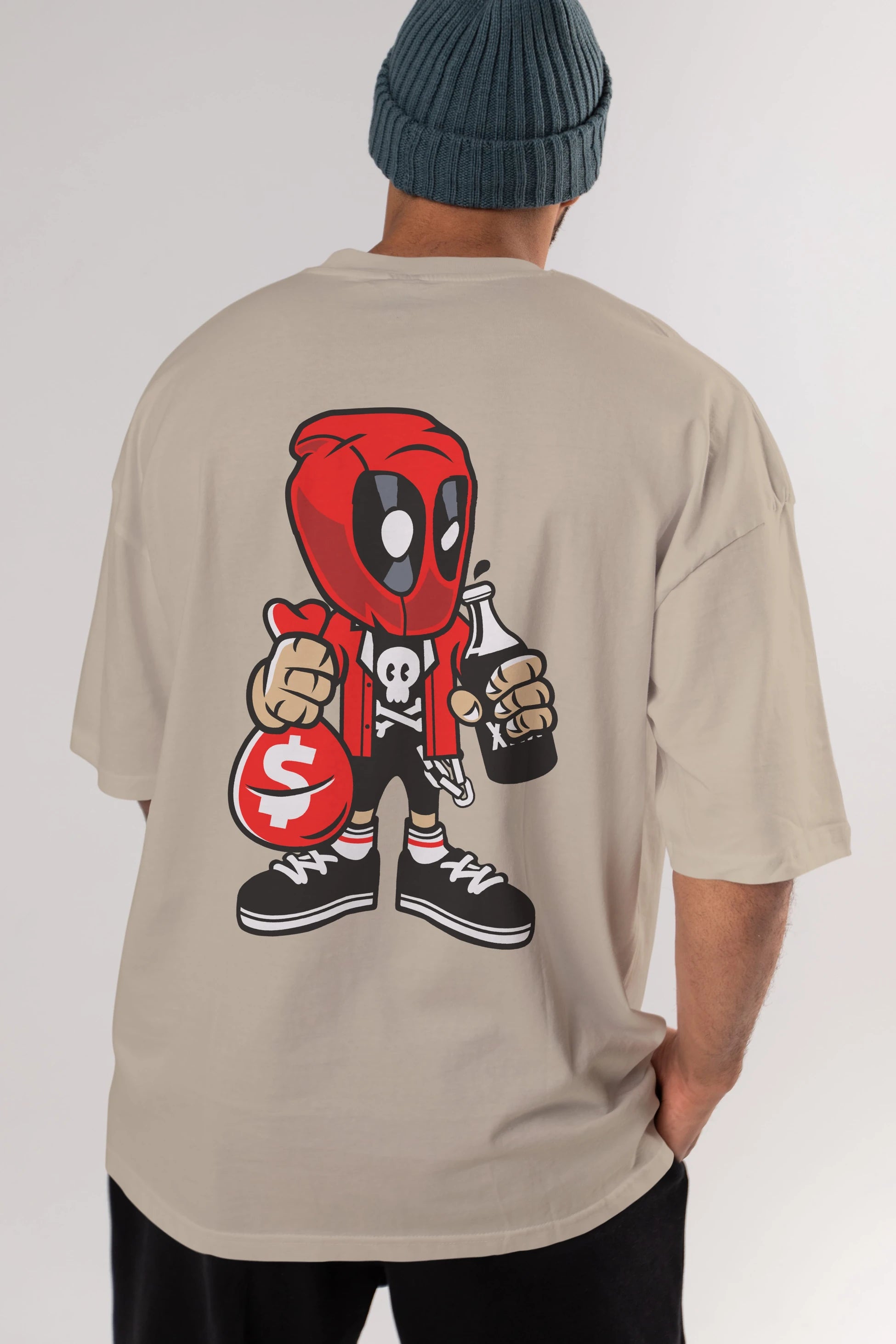 Deadpool (20) Arka Baskılı Oversize t-shirt Erkek Kadın Unisex %100 Pamuk Bisiklet Yaka tişort