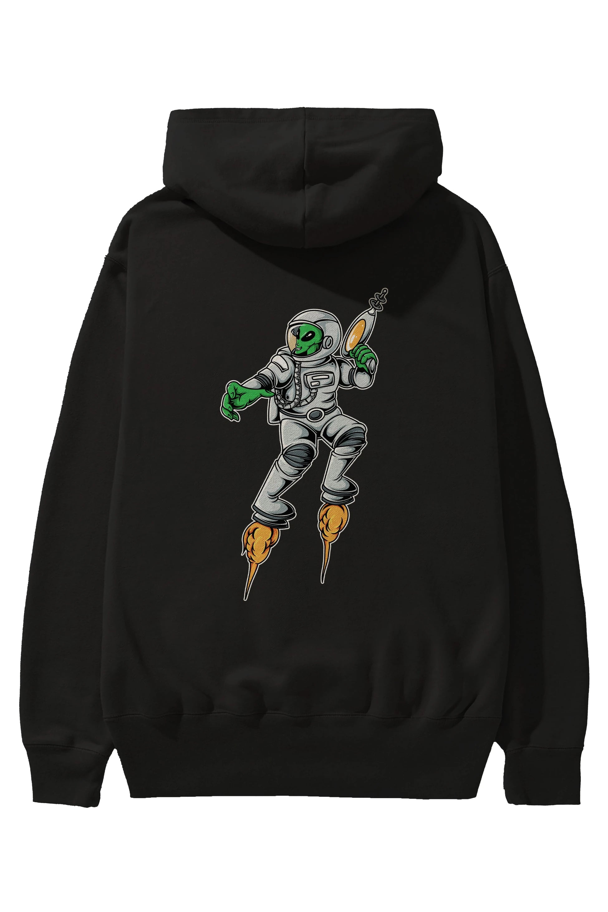 Alien Wars Tshirt Arka Baskılı Hoodie Oversize Kapüşonlu Sweatshirt Erkek Kadın Unisex