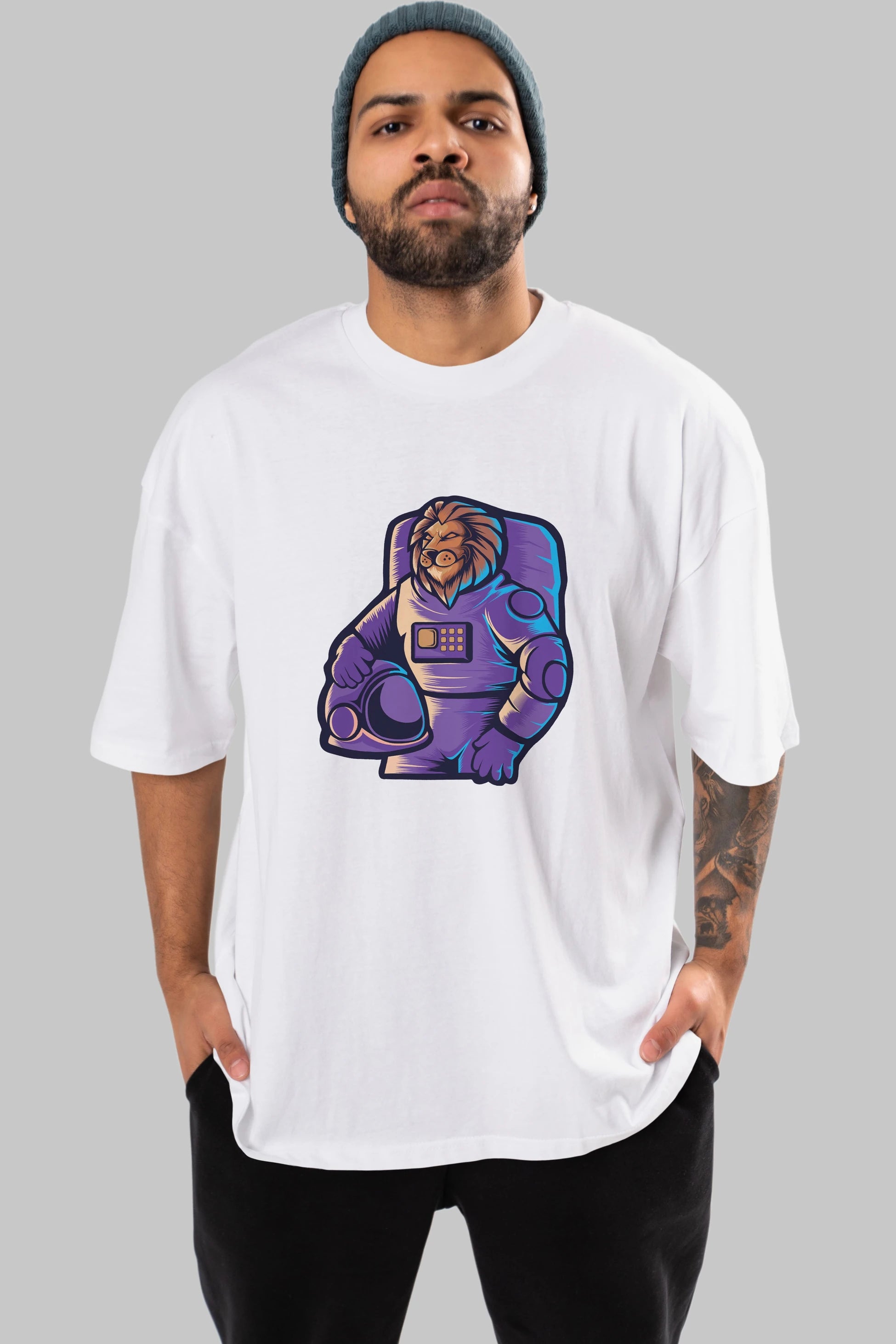 Astroking Ön Baskılı Oversize t-shirt Erkek Kadın Unisex