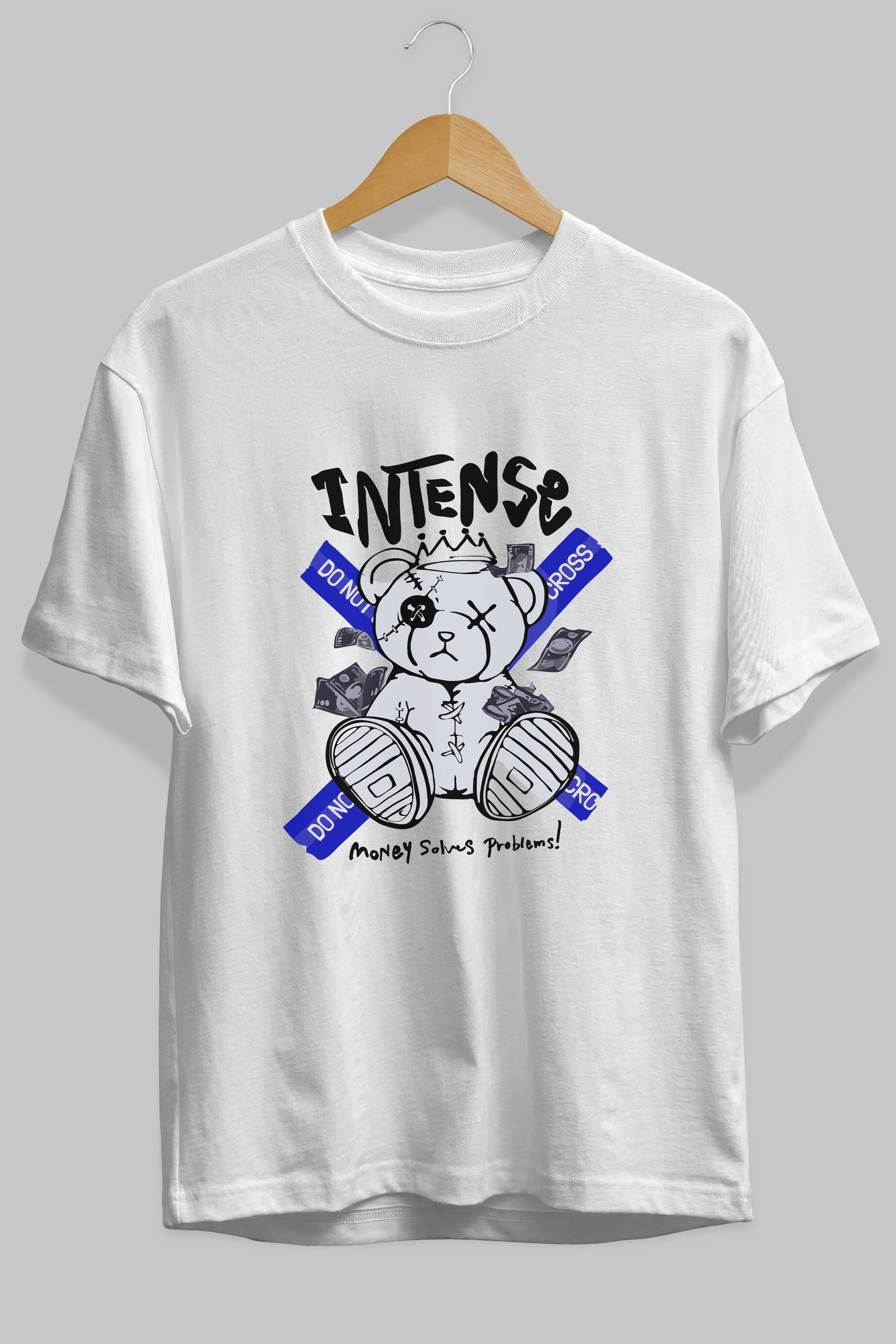 Teddy Bear intense Ön Baskılı Oversize t-shirt Erkek Kadın Unisex