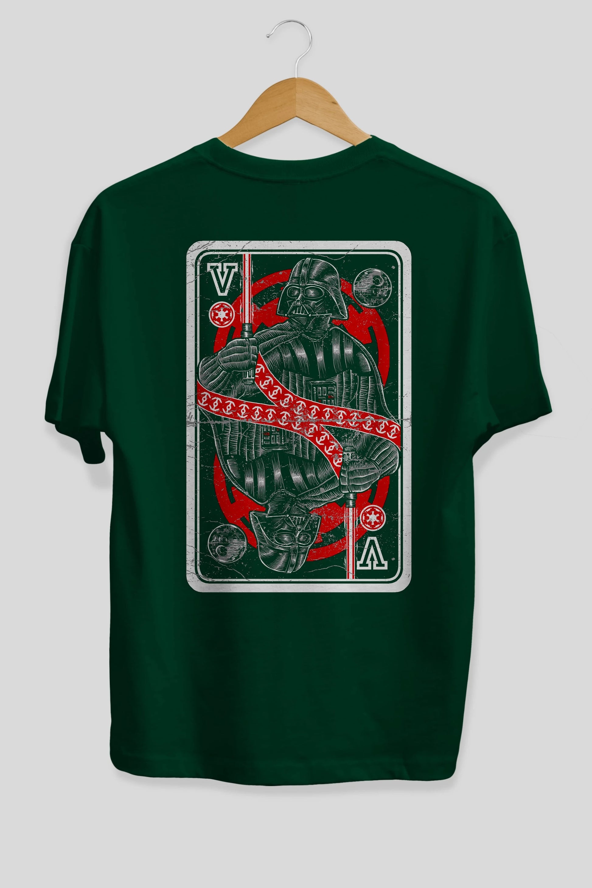 King Of The Darkside Arka Baskılı Oversize t-shirt Erkek Kadın Unisex %100 Pamuk