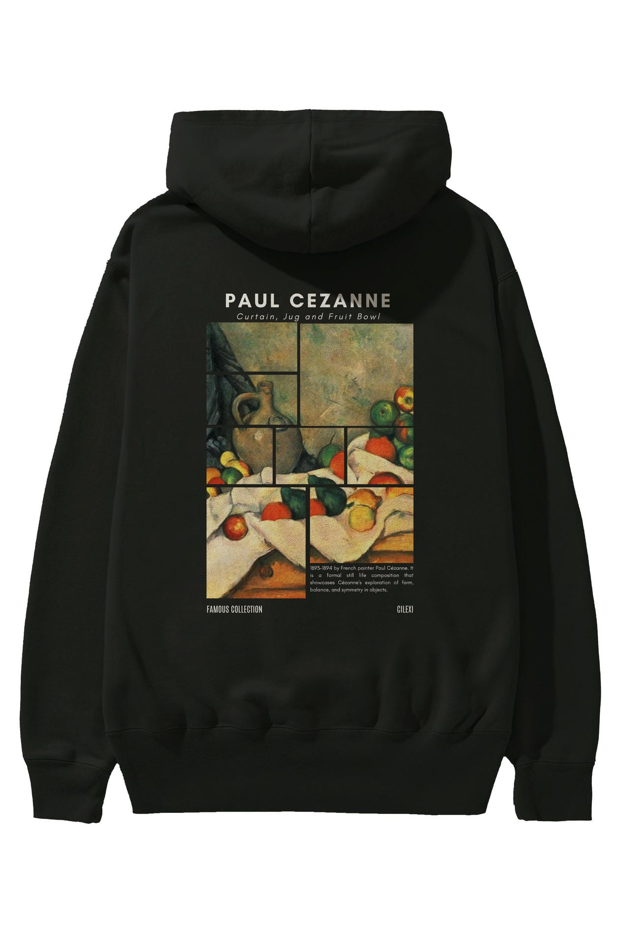 Paul Cezanne Curtain Arka Baskılı Hoodie Oversize Kapüşonlu Sweatshirt Erkek Kadın
