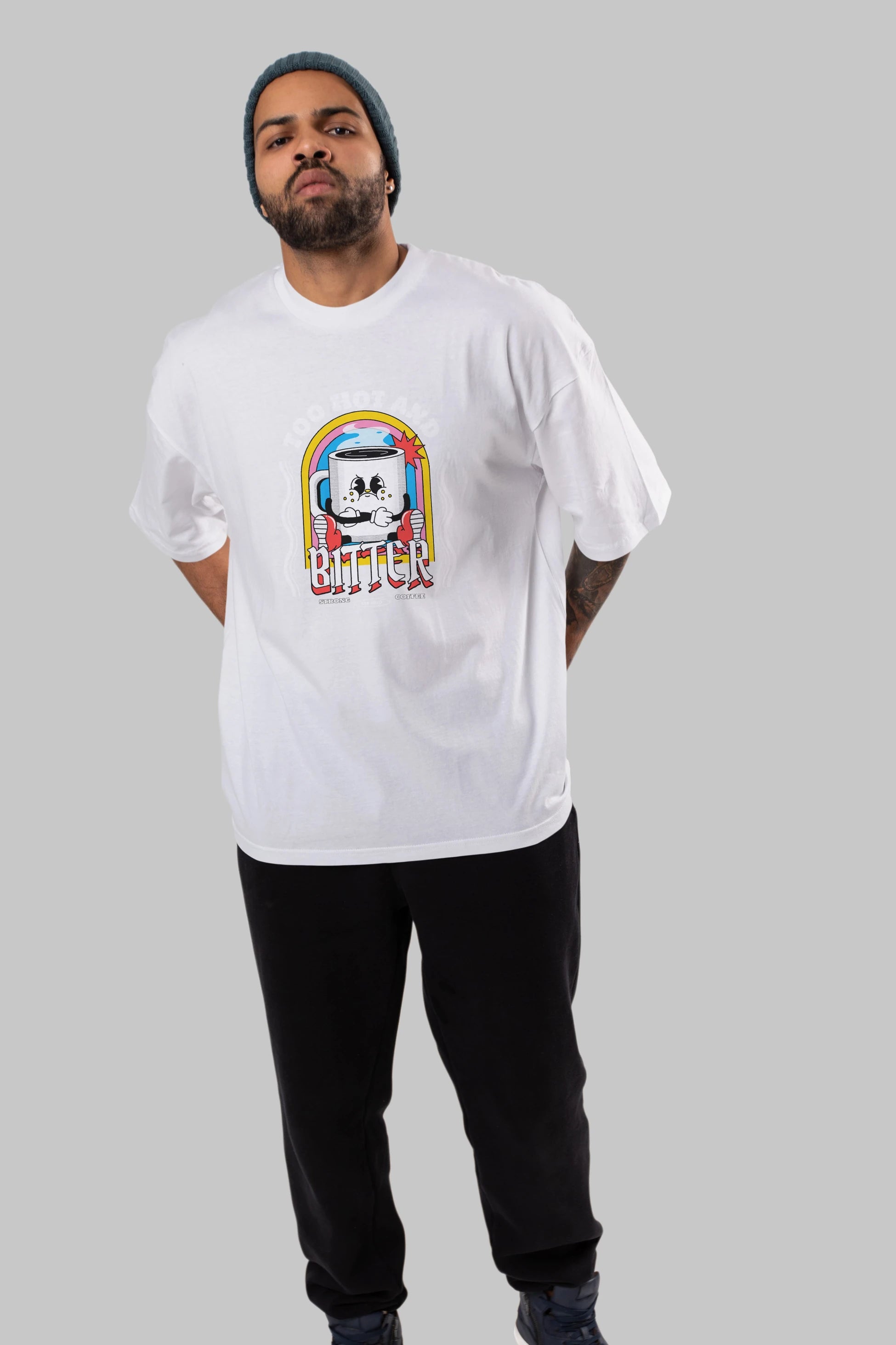 Too Hot And Bitter Ön Baskılı Oversize t-shirt Erkek Kadın Unisex