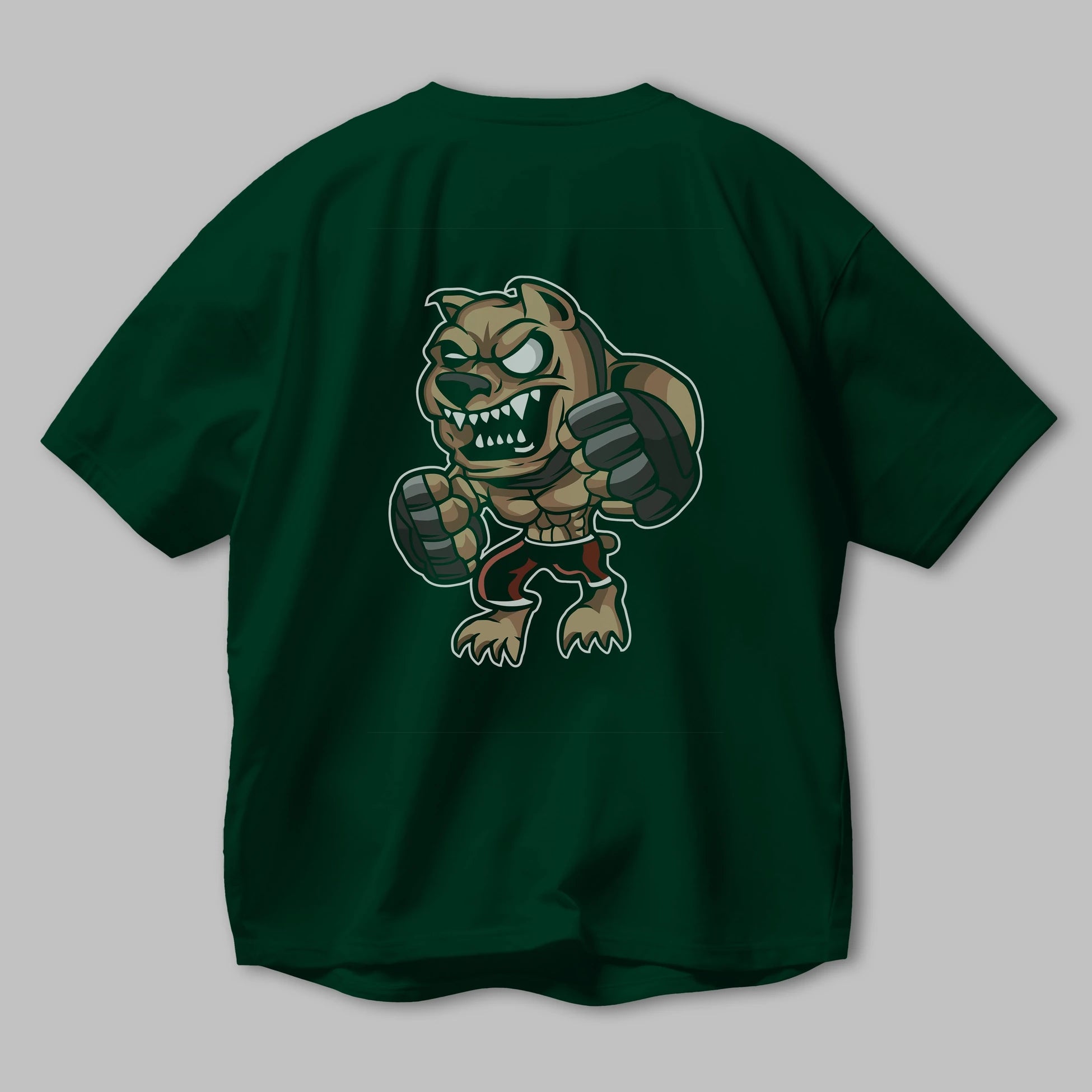 MMA Dog Arka Baskılı Oversize t-shirt Erkek Kadın Unisex %100 Pamuk tişort
