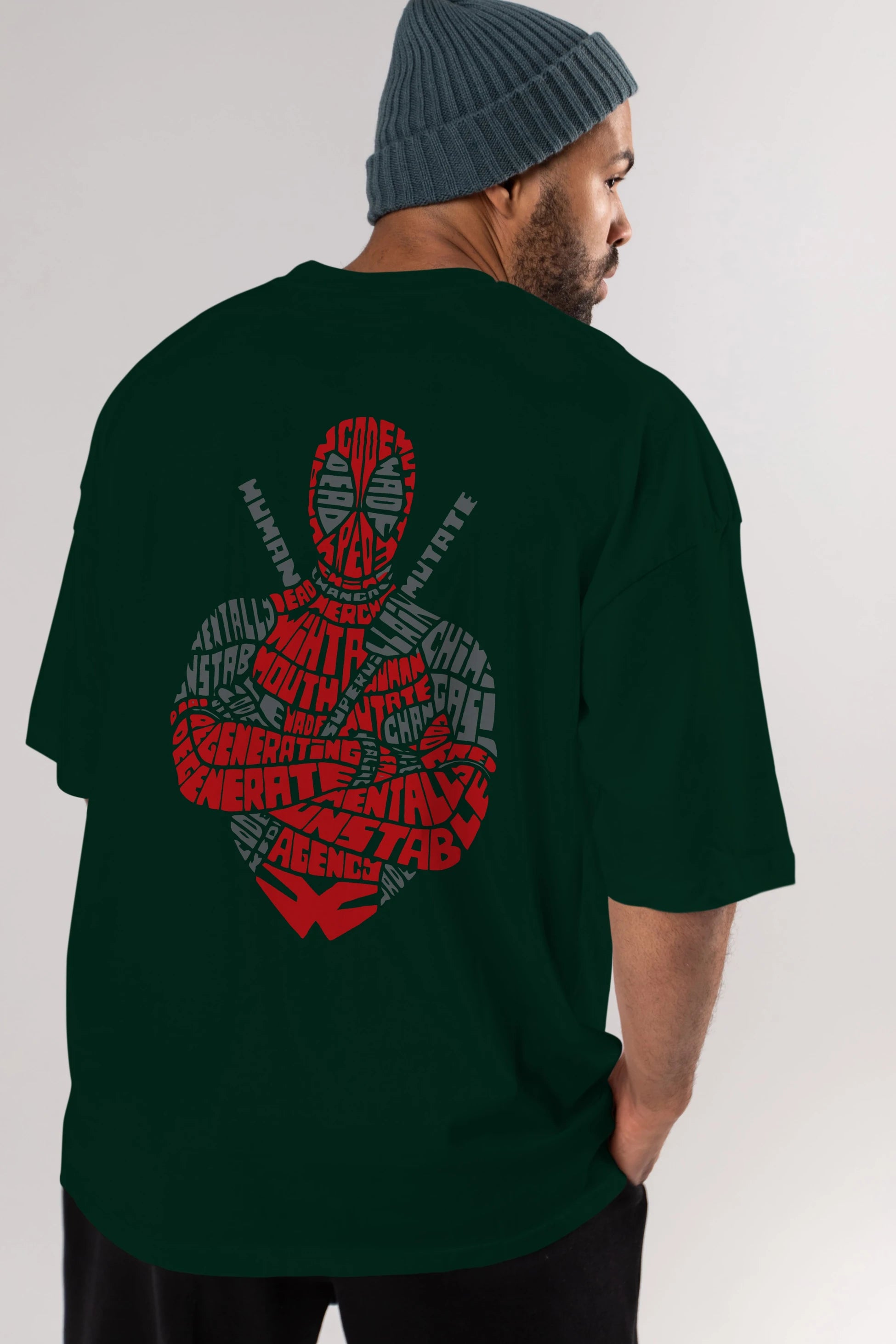 Deadpool (16) Arka Baskılı Oversize t-shirt Erkek Kadın Unisex %100 Pamuk Bisiklet Yaka tişort