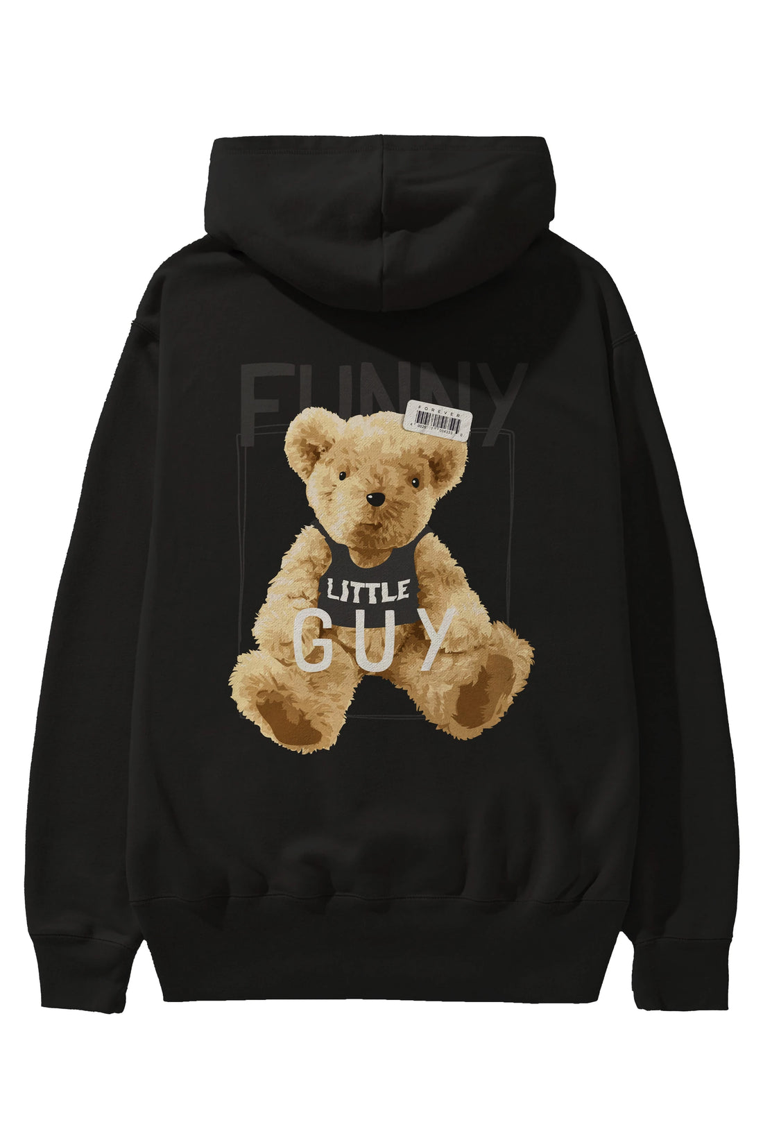 Teddy Bear Funny Arka Baskılı Hoodie Oversize Kapüşonlu Sweatshirt Erkek Kadın Unisex