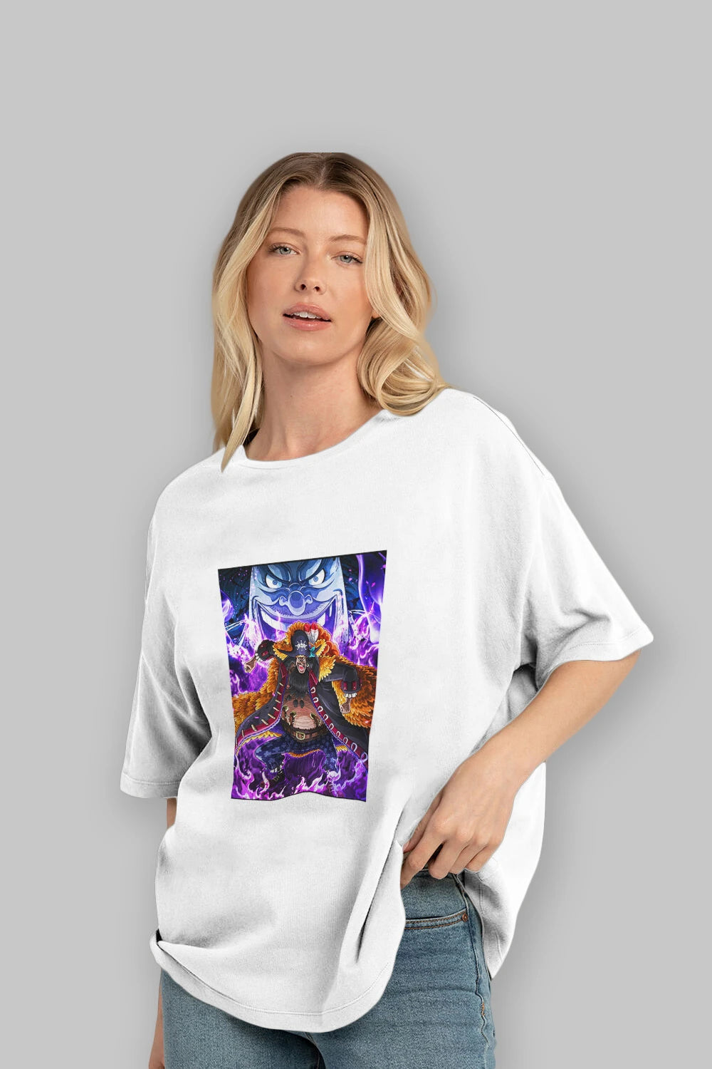 Blackbeard Anime Ön Baskılı Oversize t-shirt Erkek Kadın Unisex