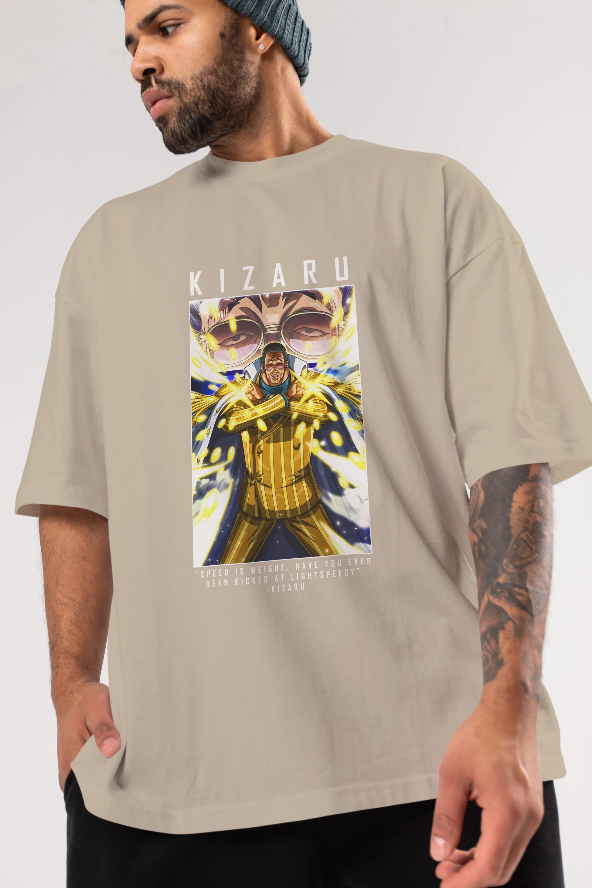 Kizaru Anime Ön Baskılı Oversize t-shirt Erkek Kadın Unisex