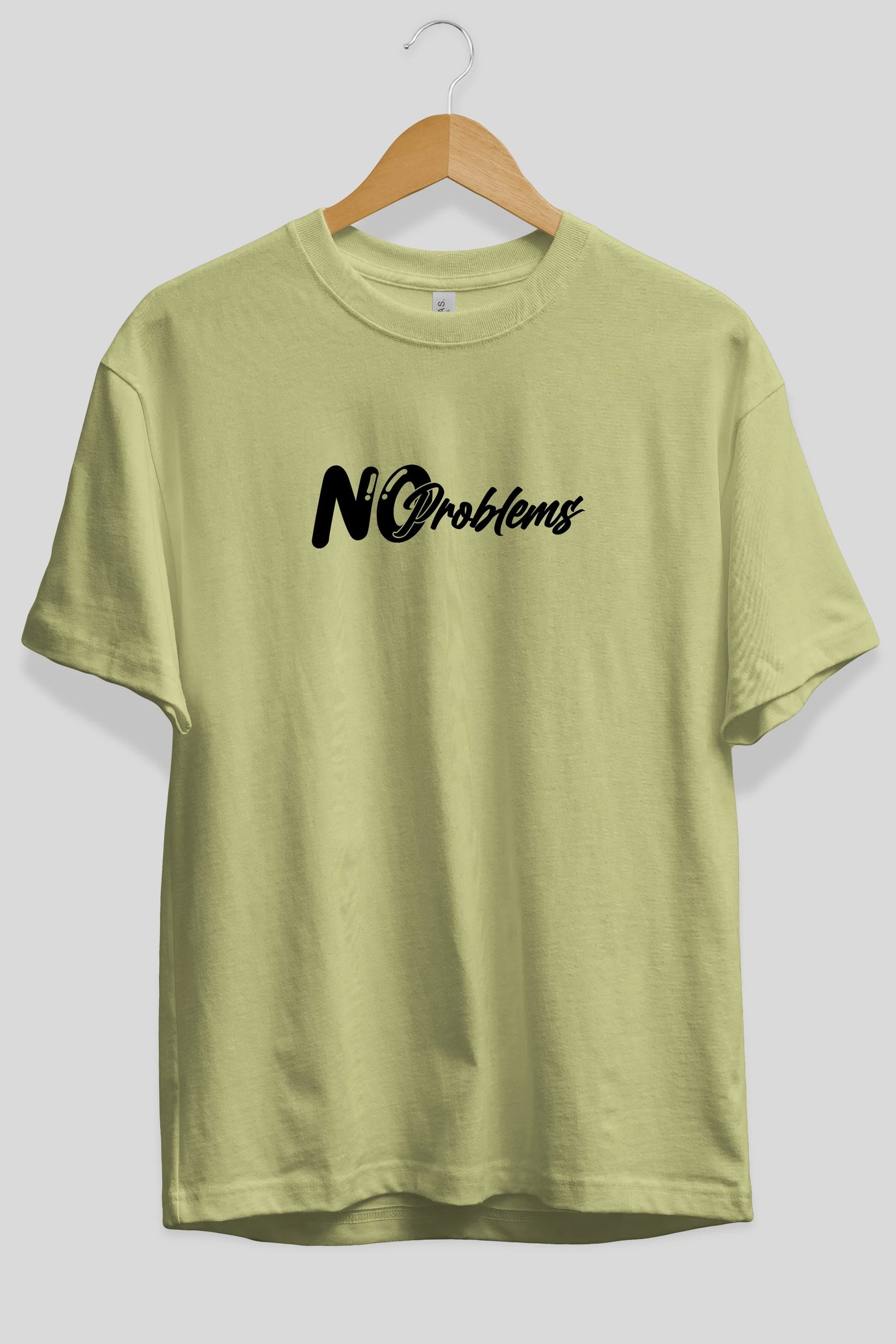 No Problems Ön Baskılı Oversize t-shirt %100 pamuk Erkek Kadın Unisex