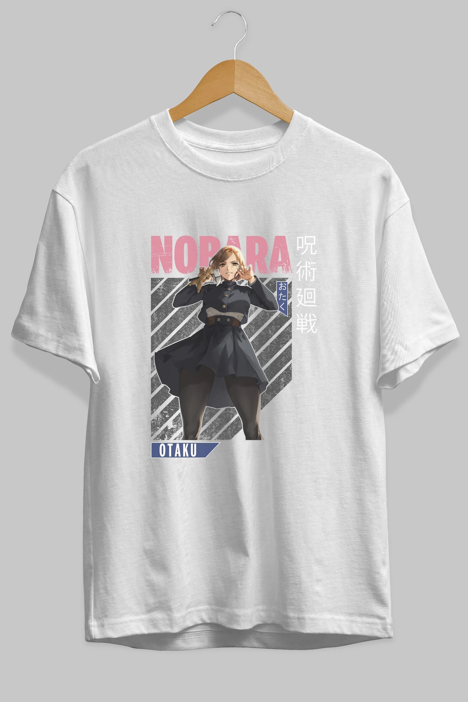 Nobara Kugisaki 4 Anime Ön Baskılı Oversize t-shirt %100 pamuk Erkek Kadın Unisex