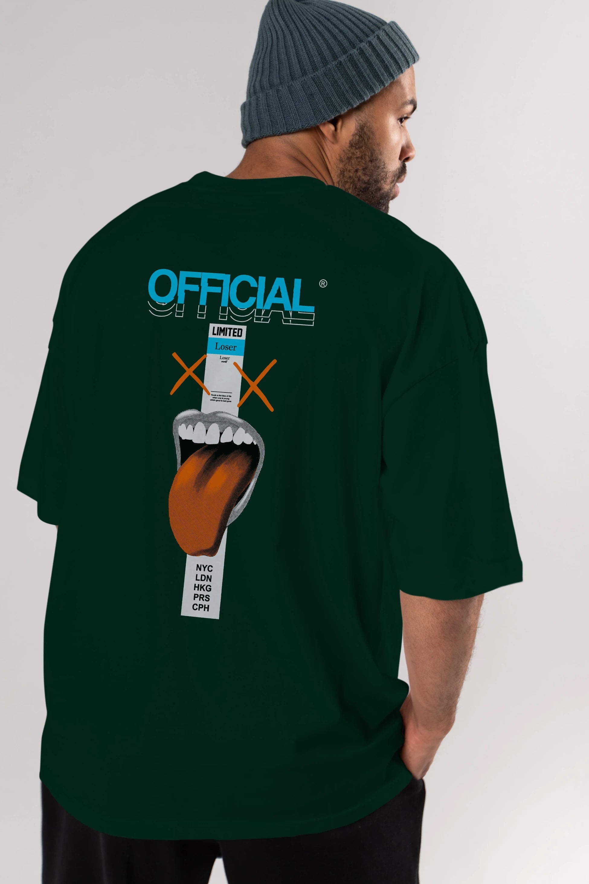 Official Loser Arka Baskılı Oversize t-shirt Erkek Kadın Unisex