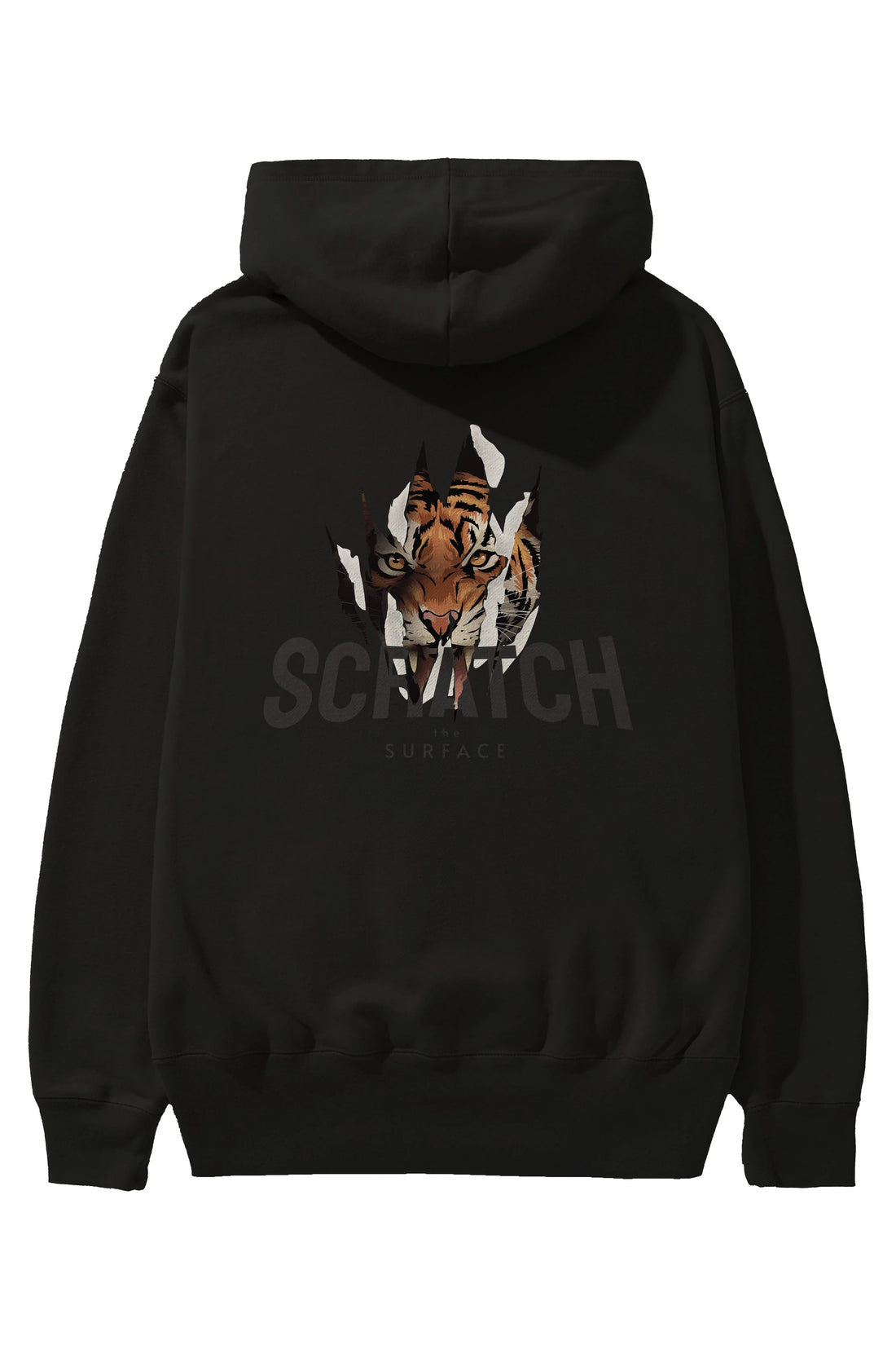 Teddy Bear Scratch Arka Baskılı Hoodie Oversize Kapüşonlu Sweatshirt Erkek Kadın Unisex