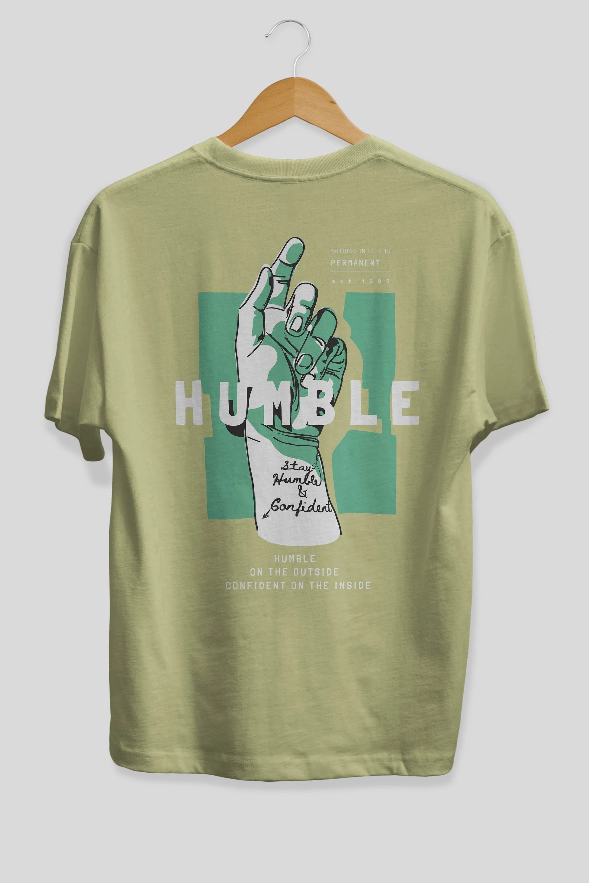 Humble Arka Baskılı Oversize t-shirt Erkek Kadın Unisex