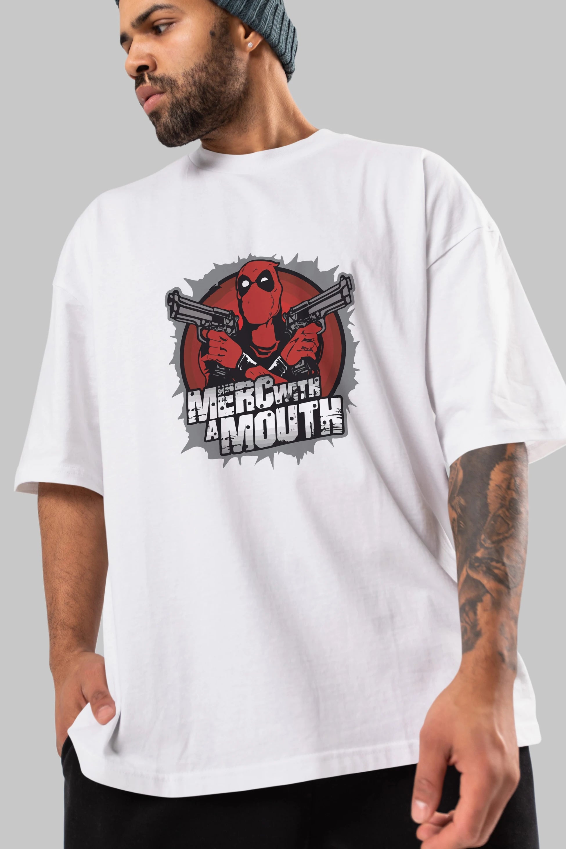 Deadpool (13) Ön Baskılı Oversize t-shirt Erkek Kadın Unisex %100 Pamuk Bisiklet Yaka tişort