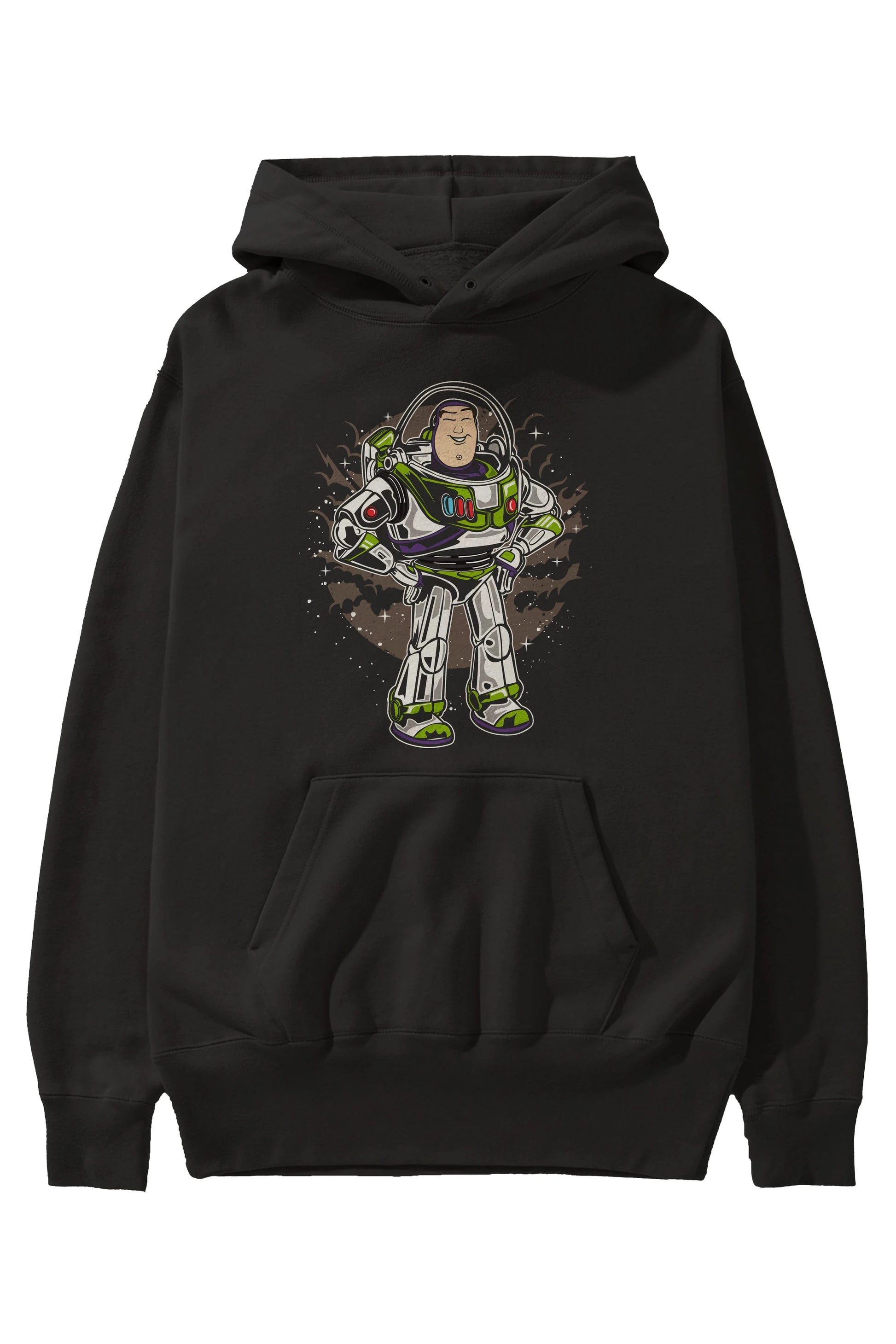 Buzz Ön Baskılı Hoodie Oversize Kapüşonlu Sweatshirt Erkek Kadın Unisex