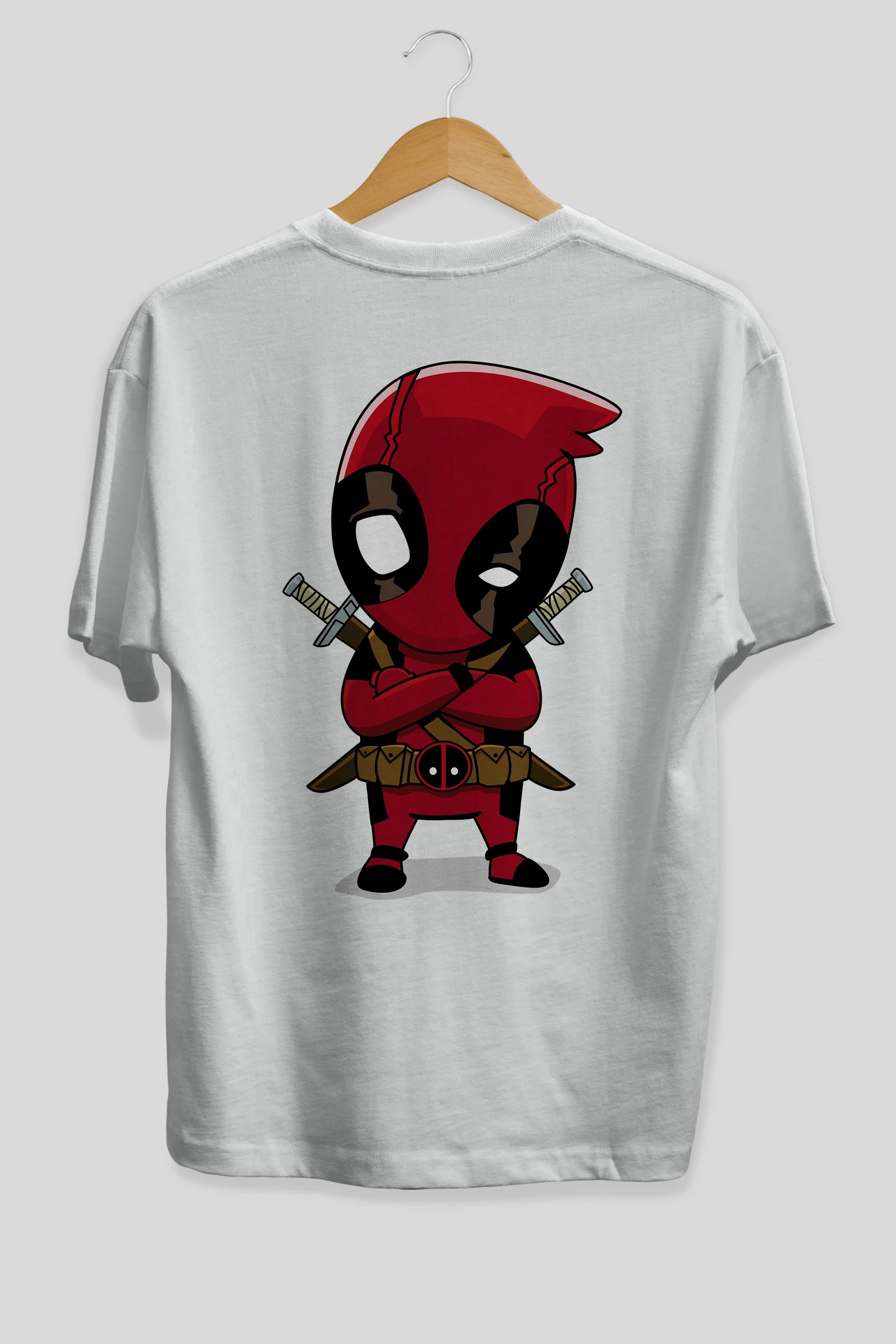 Deadpool (19) Arka Baskılı Oversize t-shirt Erkek Kadın Unisex %100 Pamuk Bisiklet Yaka tişort